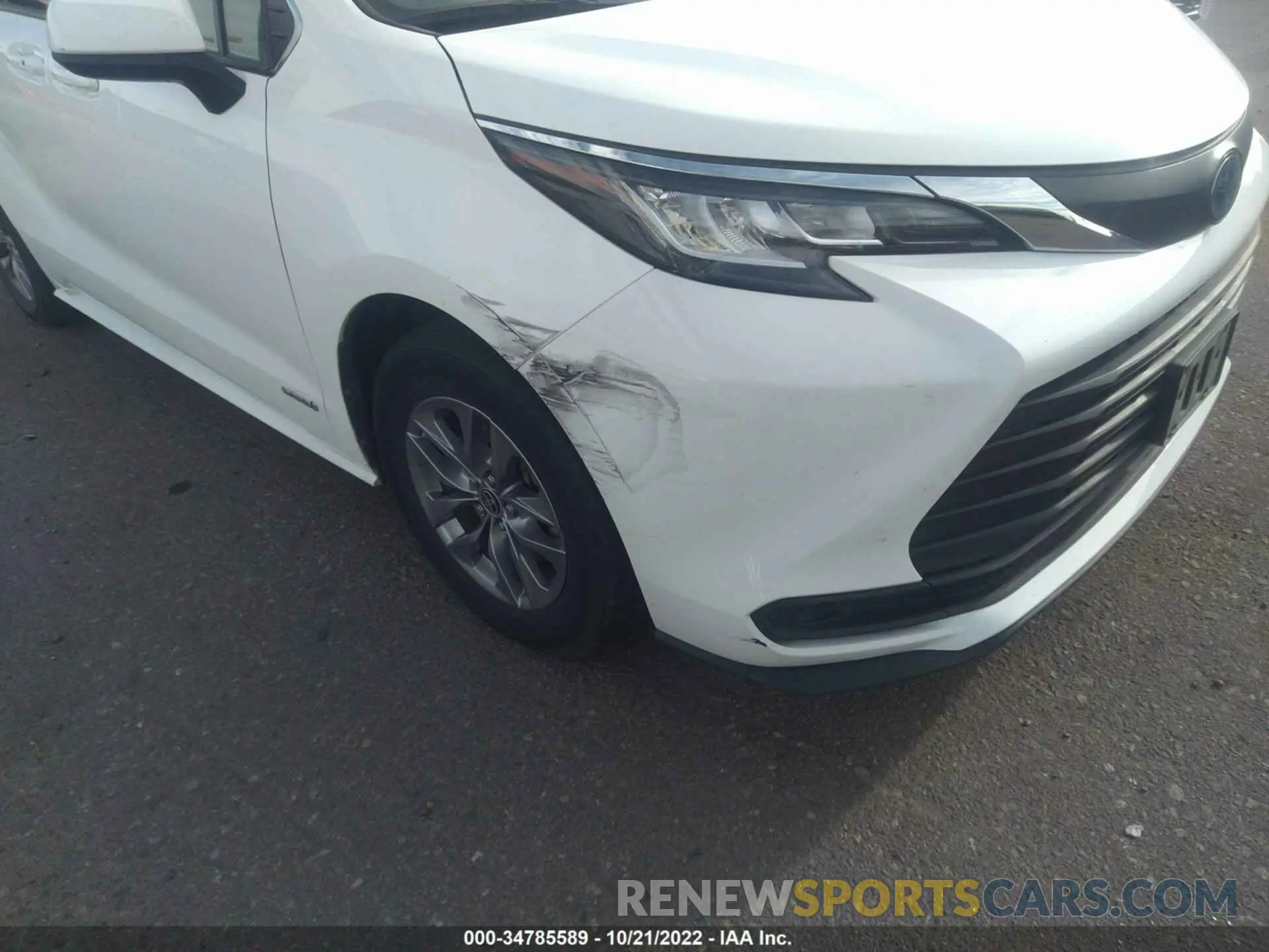 6 fotografías del automóvil dañado 5TDKRKEC8MS015894 TOYOTA SIENNA 2021