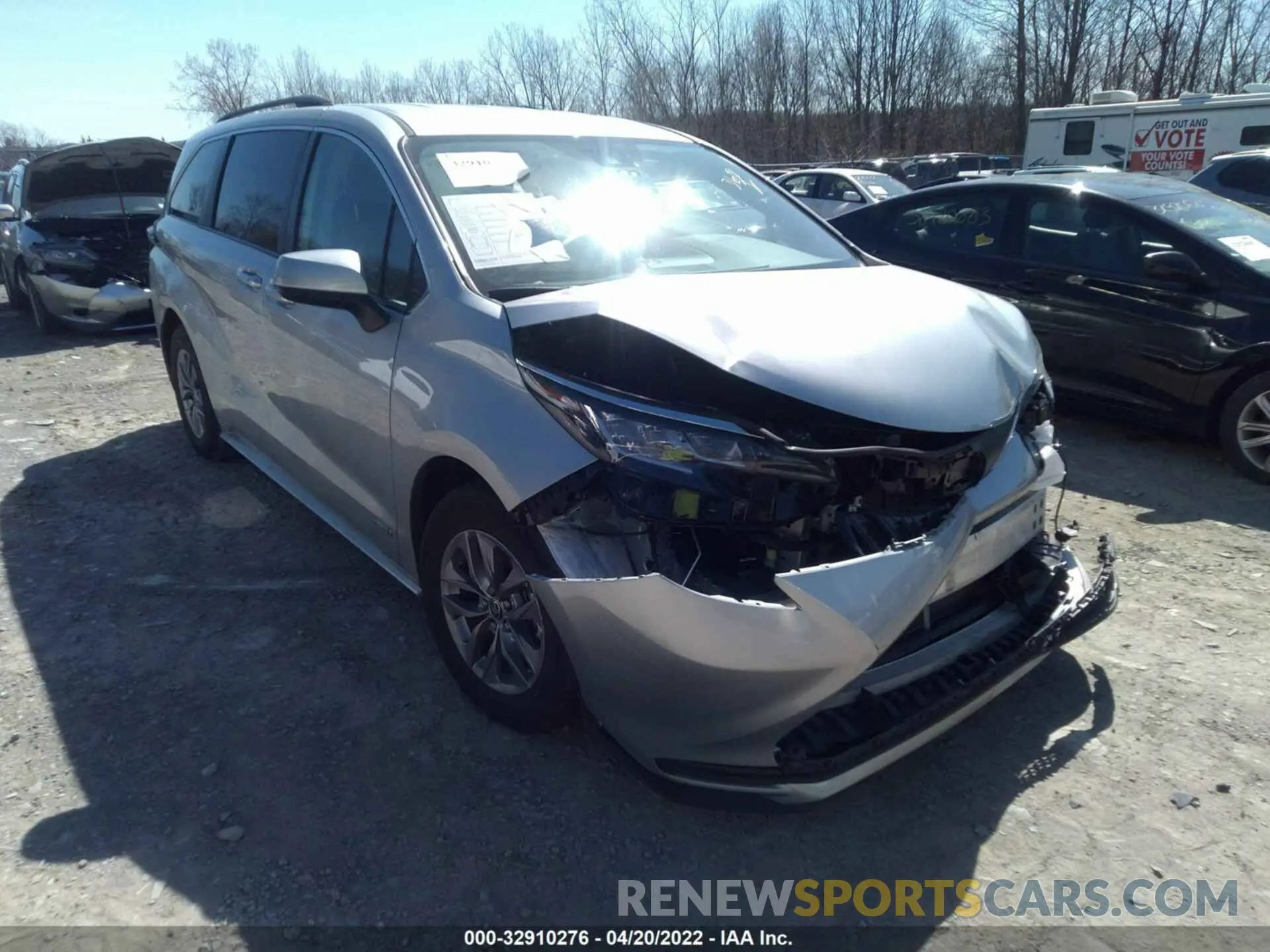 1 fotografías del automóvil dañado 5TDKRKEC8MS037779 TOYOTA SIENNA 2021