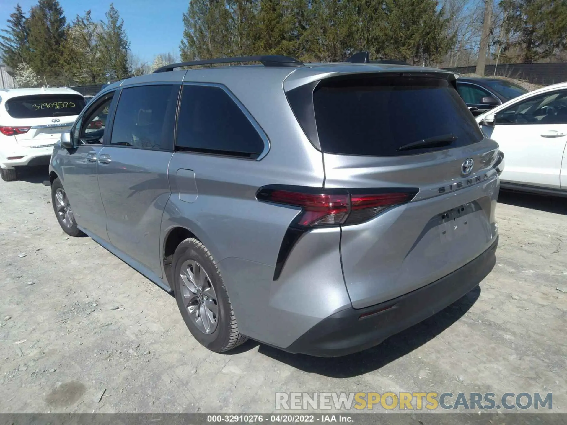 3 fotografías del automóvil dañado 5TDKRKEC8MS037779 TOYOTA SIENNA 2021