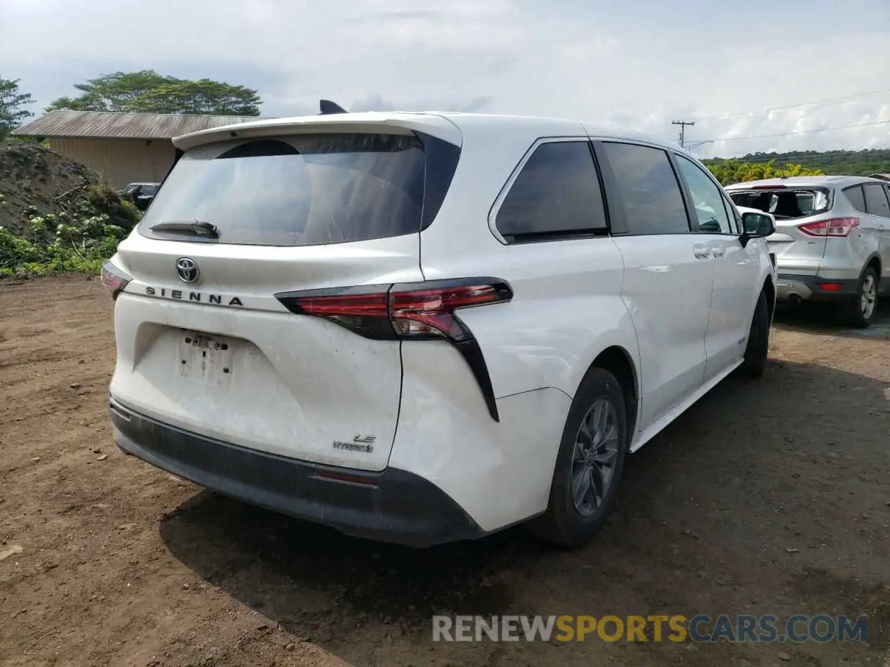 4 fotografías del automóvil dañado 5TDKRKECXMS008865 TOYOTA SIENNA 2021