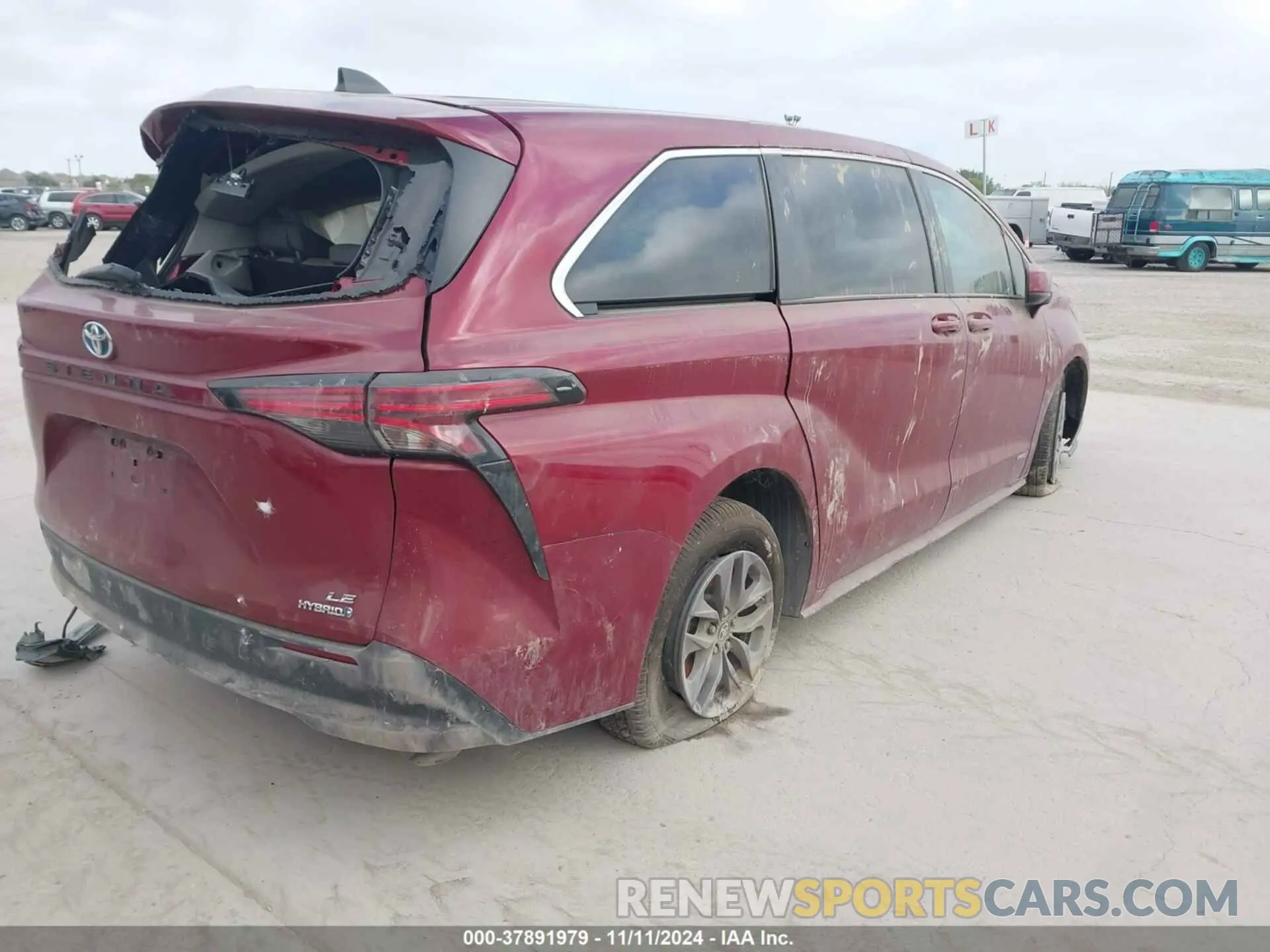 4 fotografías del automóvil dañado 5TDKRKECXMS046659 TOYOTA SIENNA 2021