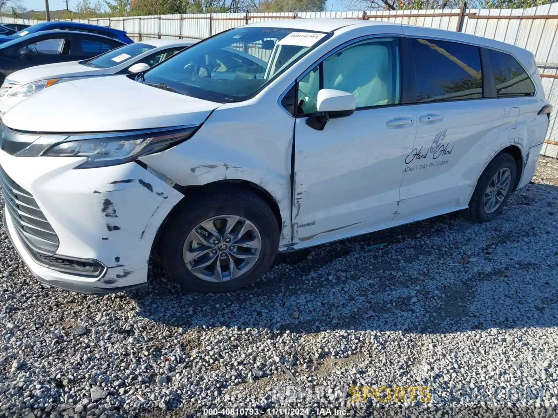 6 fotografías del automóvil dañado 5TDKRKECXMS056107 TOYOTA SIENNA 2021