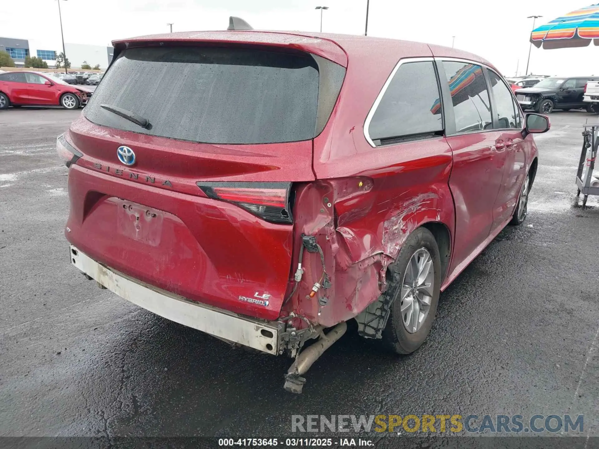 6 fotografías del automóvil dañado 5TDKSKFC7MS007904 TOYOTA SIENNA 2021