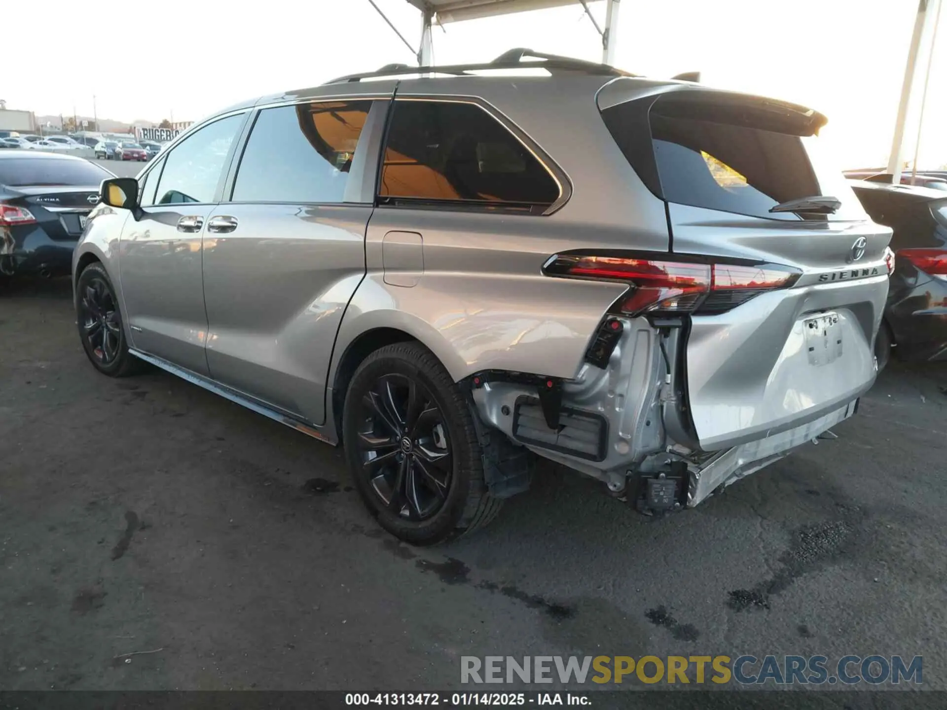3 fotografías del automóvil dañado 5TDXRKEC6MS055252 TOYOTA SIENNA 2021