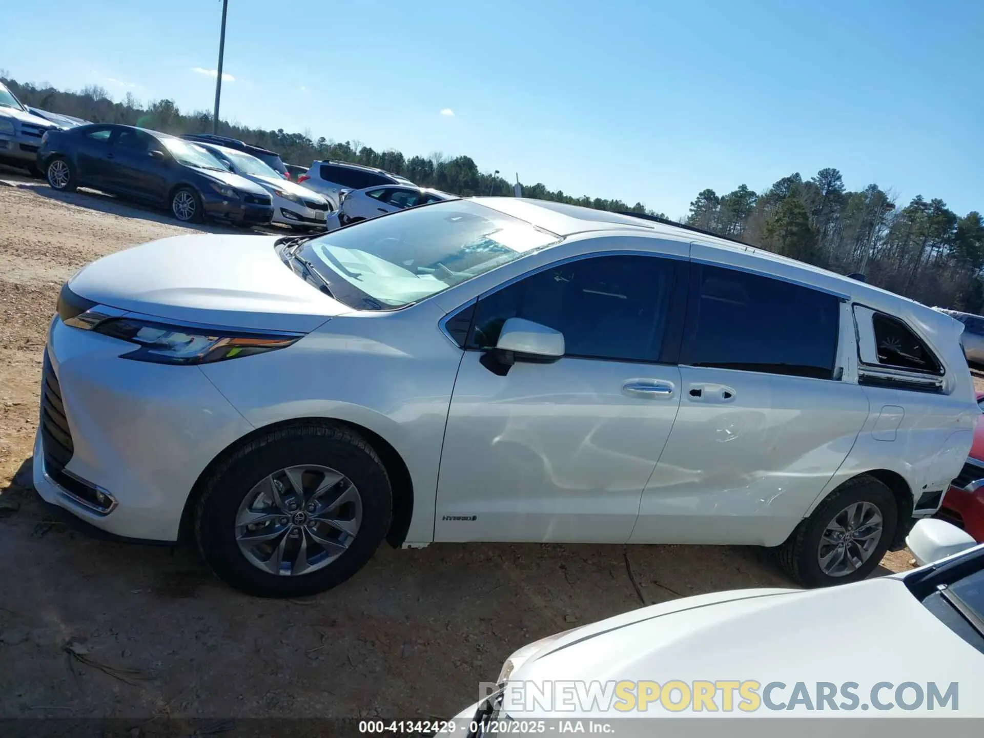 15 fotografías del automóvil dañado 5TDYRKEC0MS040377 TOYOTA SIENNA 2021