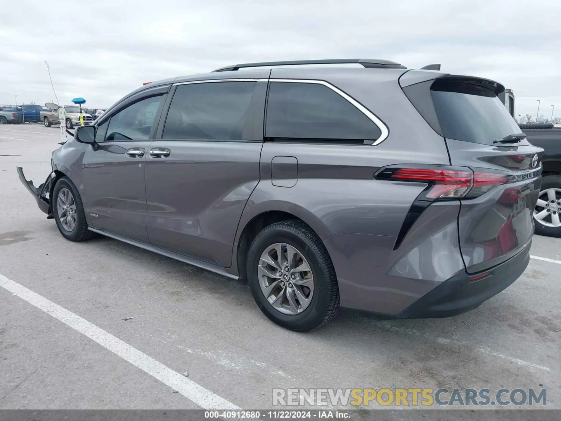 3 fotografías del automóvil dañado 5TDYRKEC1MS008618 TOYOTA SIENNA 2021