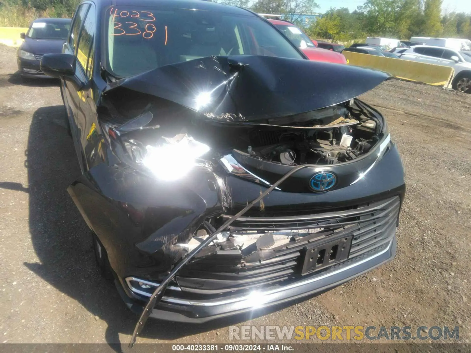 20 fotografías del automóvil dañado 5TDYRKEC1MS061223 TOYOTA SIENNA 2021