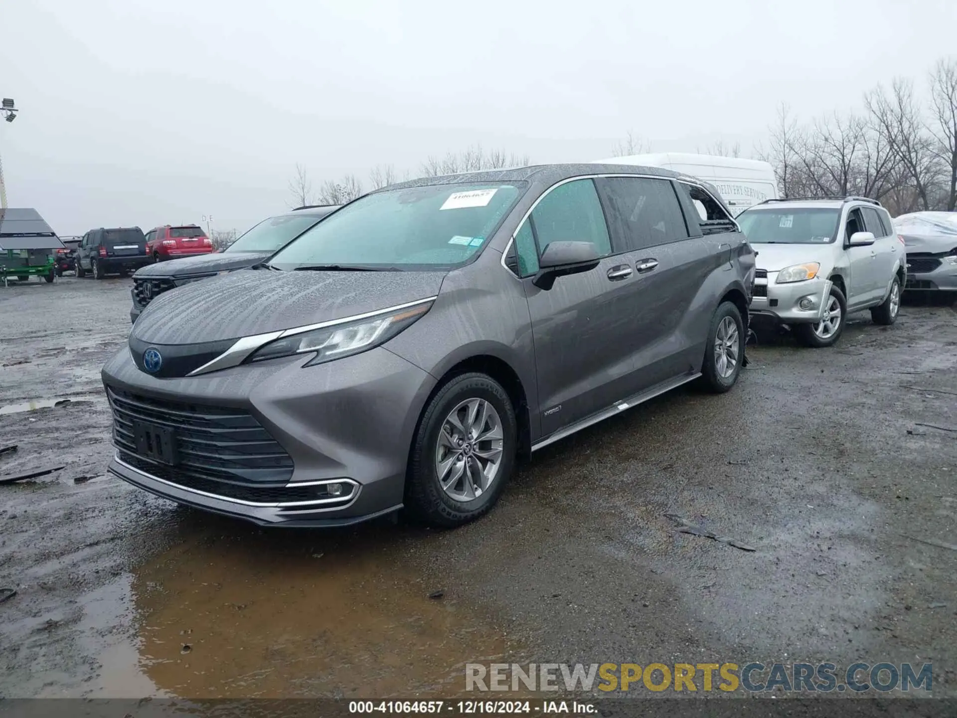 2 fotografías del automóvil dañado 5TDYRKEC5MS030461 TOYOTA SIENNA 2021