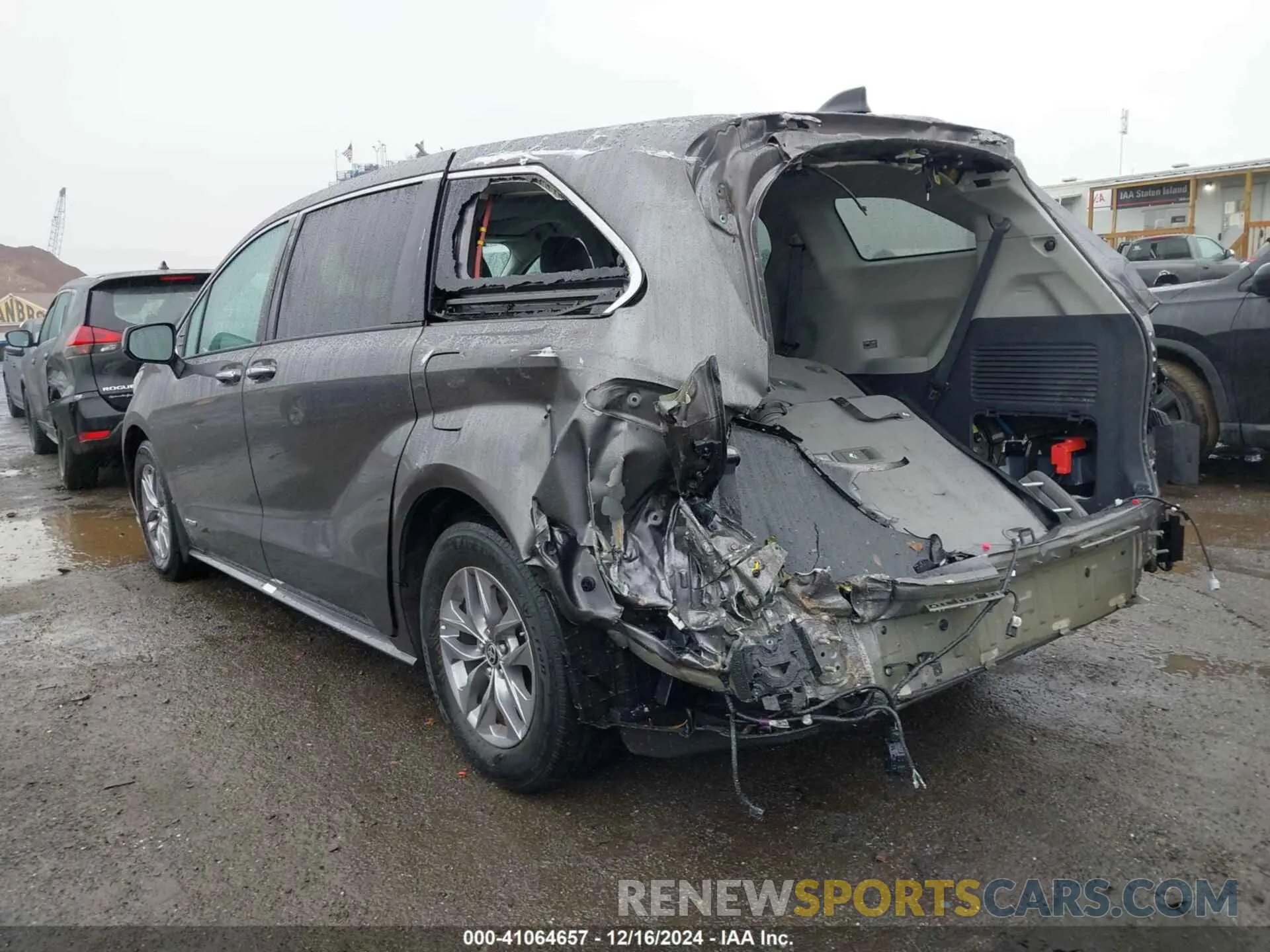 3 fotografías del automóvil dañado 5TDYRKEC5MS030461 TOYOTA SIENNA 2021