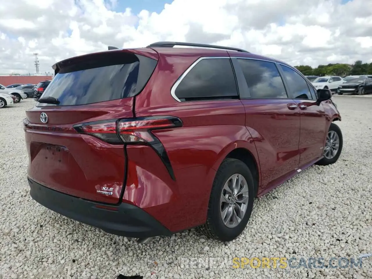 4 fotografías del automóvil dañado 5TDYRKEC6MS029528 TOYOTA SIENNA 2021