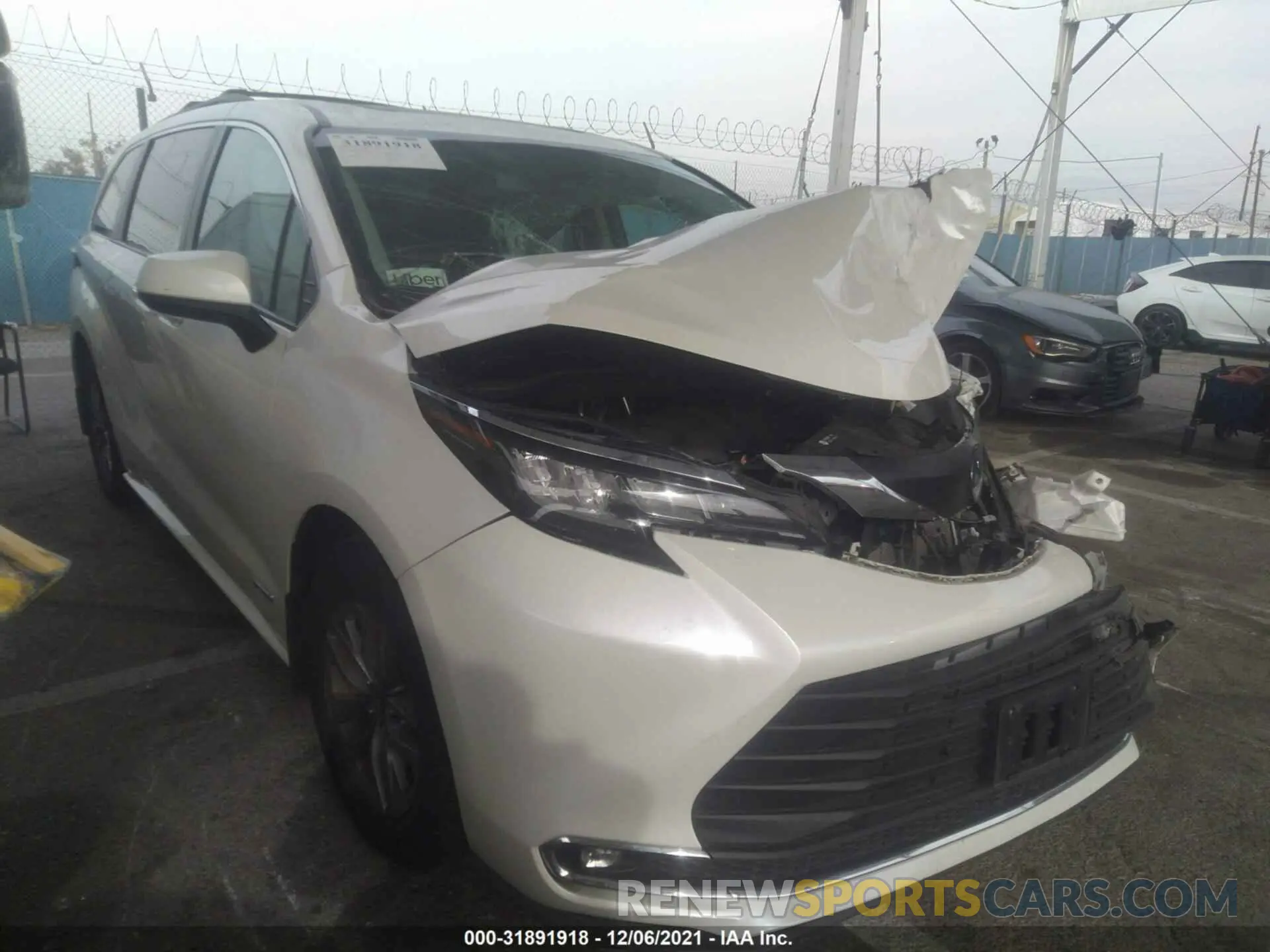 1 fotografías del automóvil dañado 5TDYRKEC8MS049067 TOYOTA SIENNA 2021