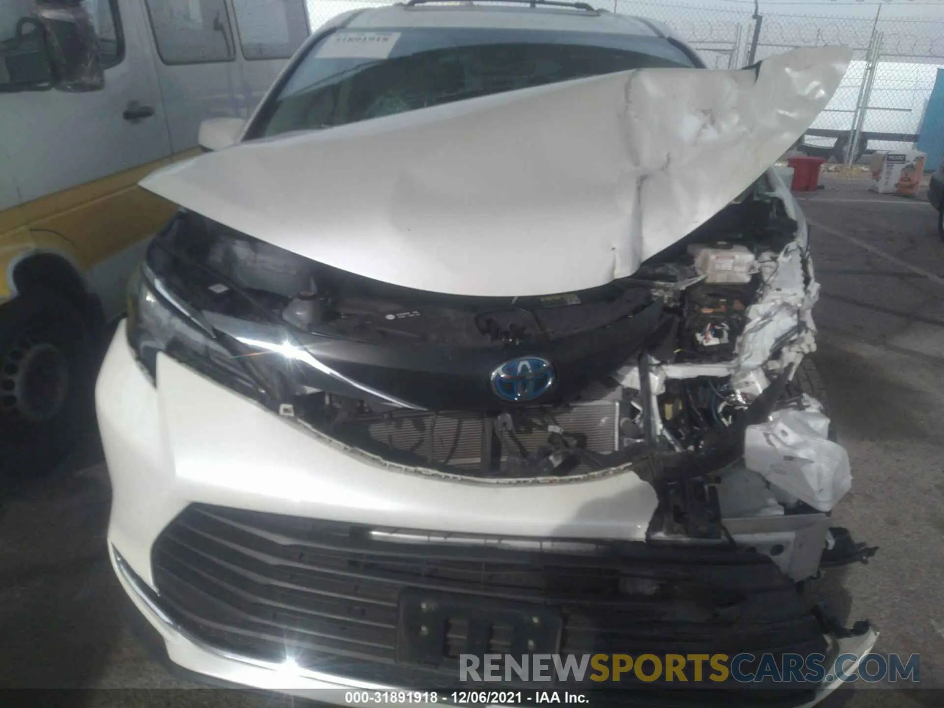6 fotografías del automóvil dañado 5TDYRKEC8MS049067 TOYOTA SIENNA 2021