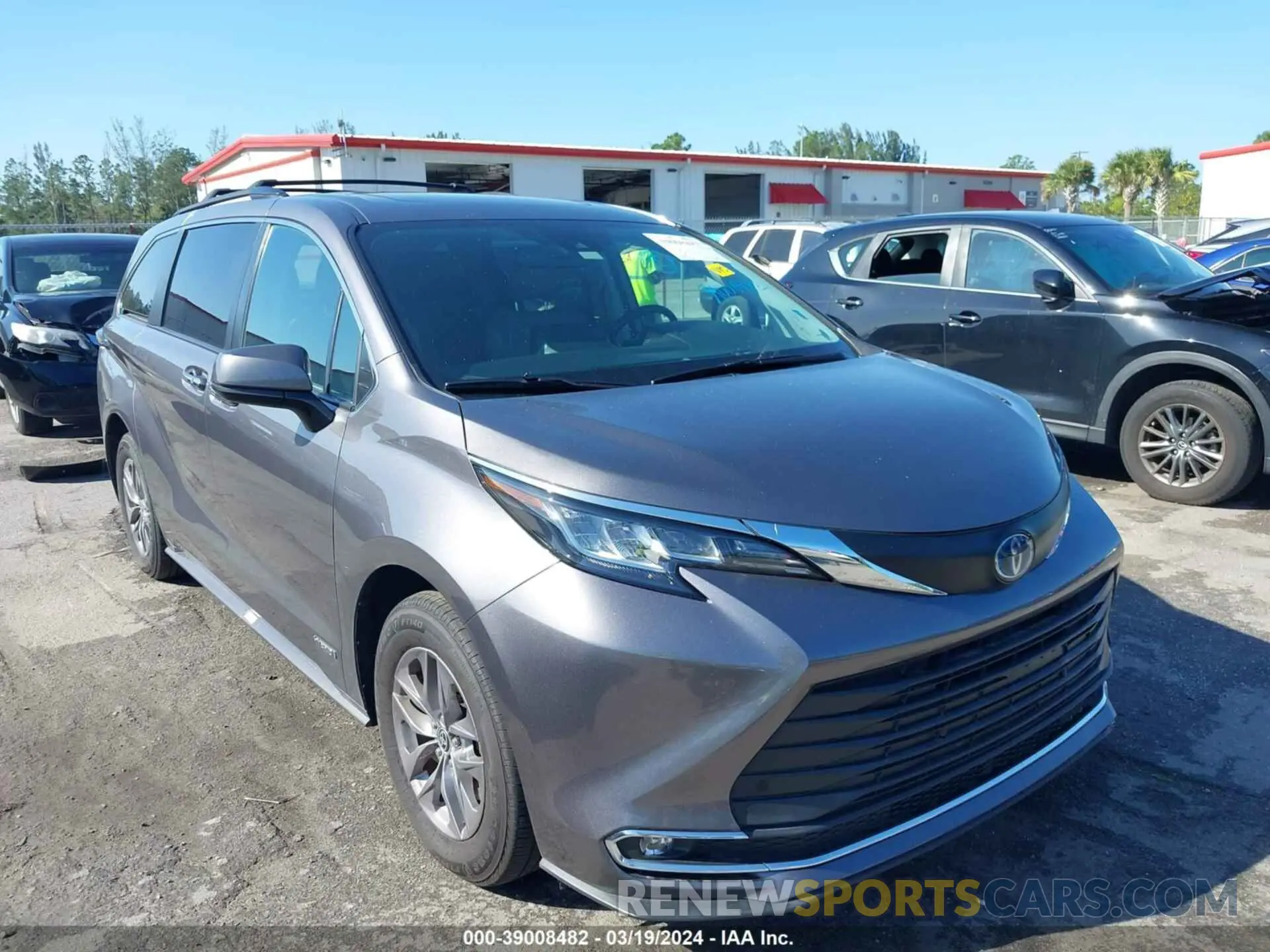 1 fotografías del automóvil dañado 5TDYRKEC8MS056567 TOYOTA SIENNA 2021