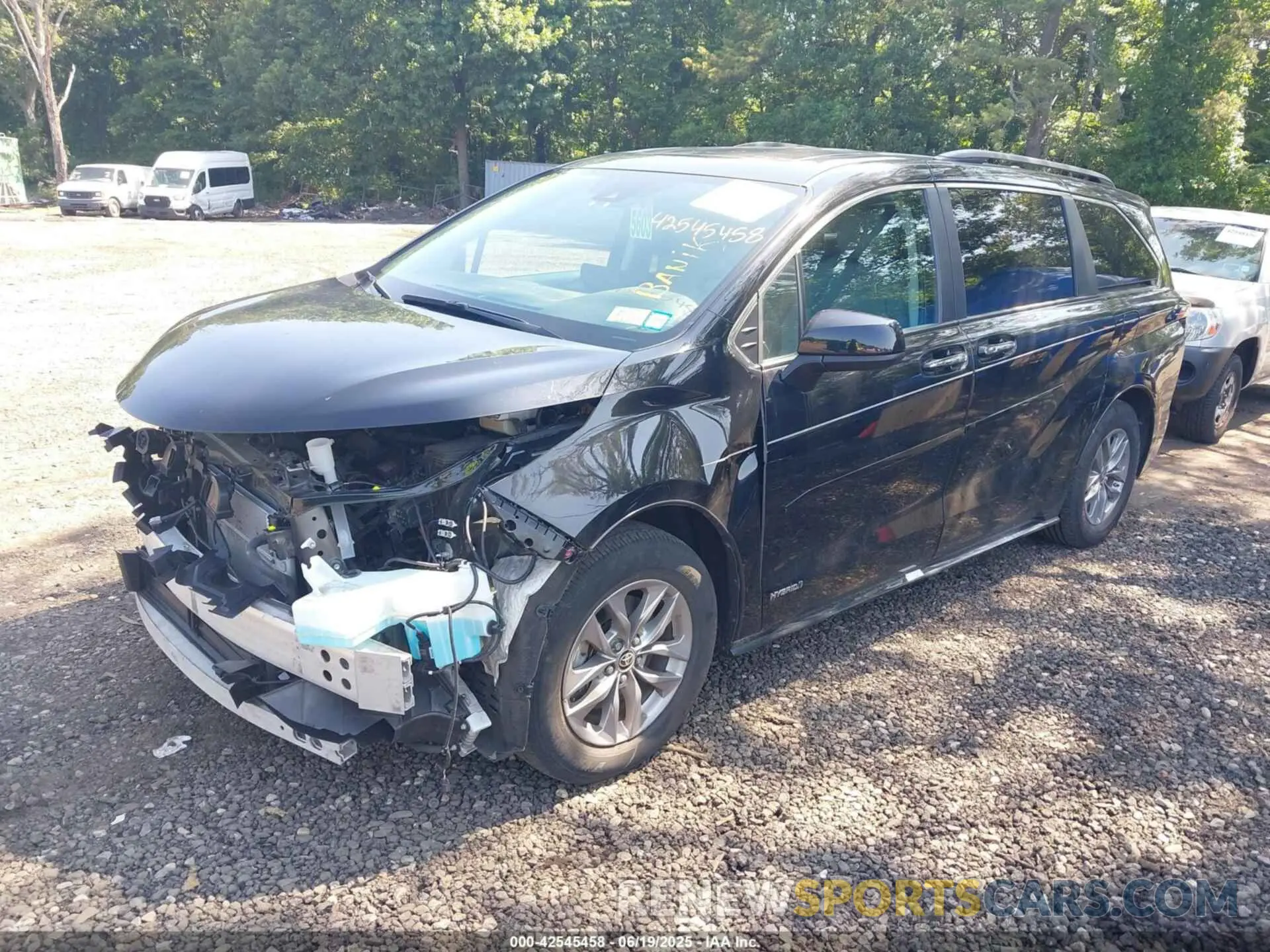 2 fotografías del automóvil dañado 5TDYRKECXMS065299 TOYOTA SIENNA 2021