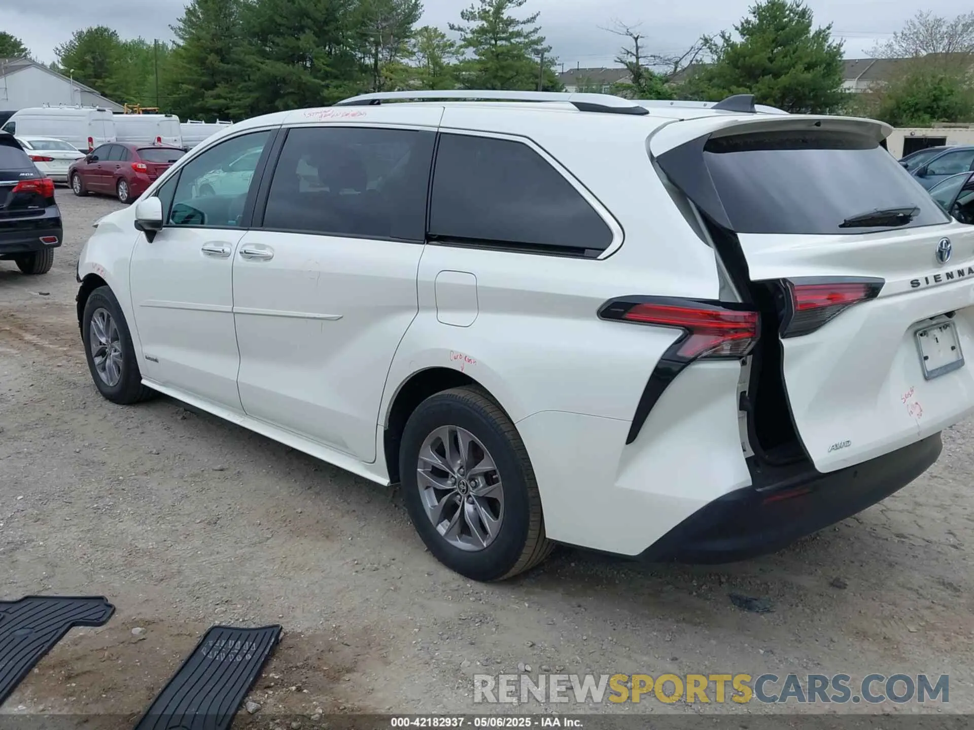 3 fotografías del automóvil dañado 5TDYSKFC6MS002087 TOYOTA SIENNA 2021