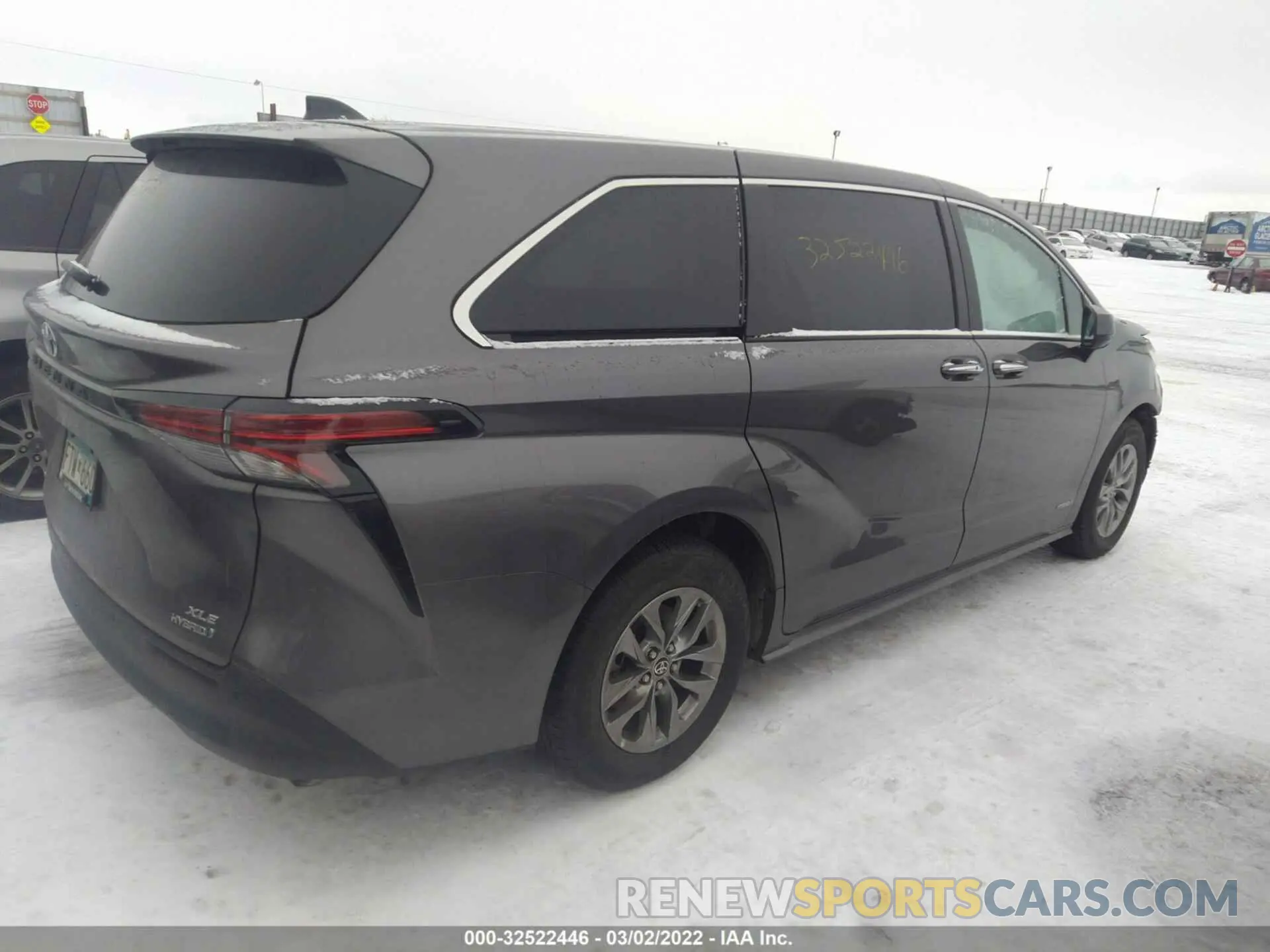4 fotografías del automóvil dañado 5TDYSKFC7MS009548 TOYOTA SIENNA 2021