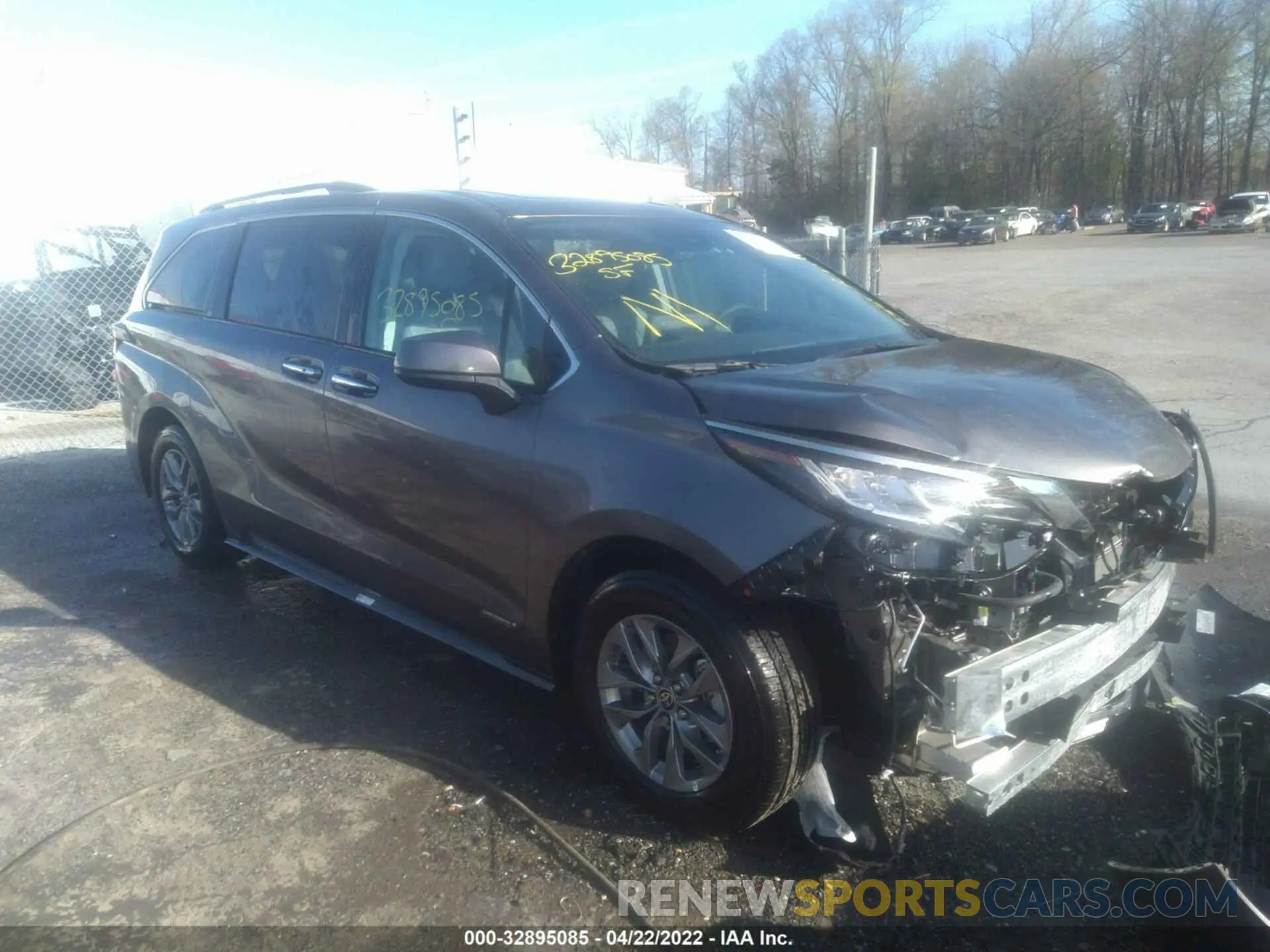 1 fotografías del automóvil dañado 5TDYSKFC8MS029016 TOYOTA SIENNA 2021