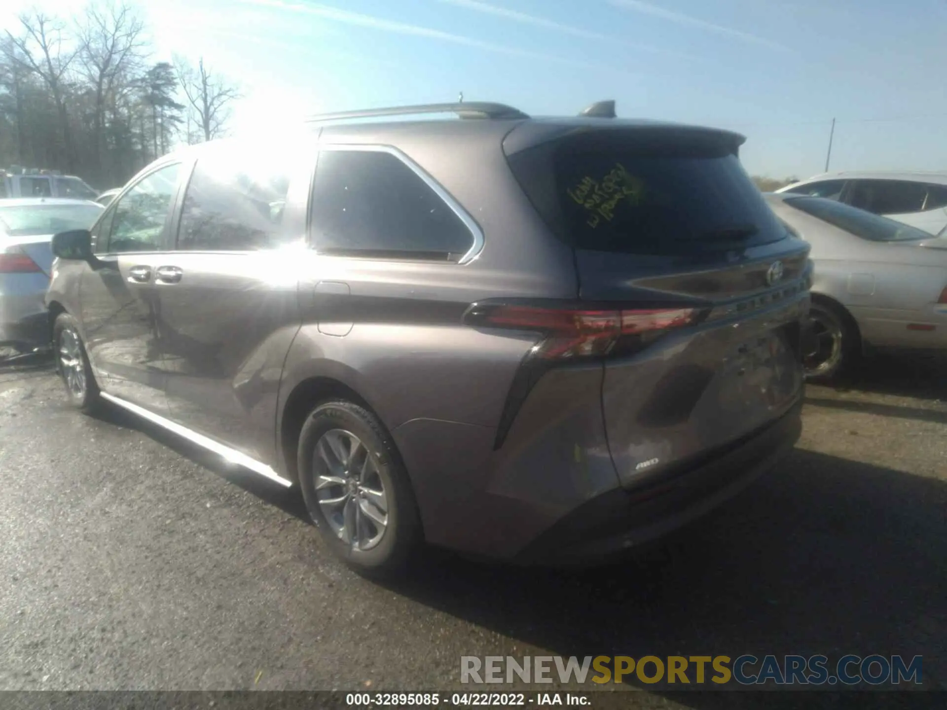 3 fotografías del automóvil dañado 5TDYSKFC8MS029016 TOYOTA SIENNA 2021