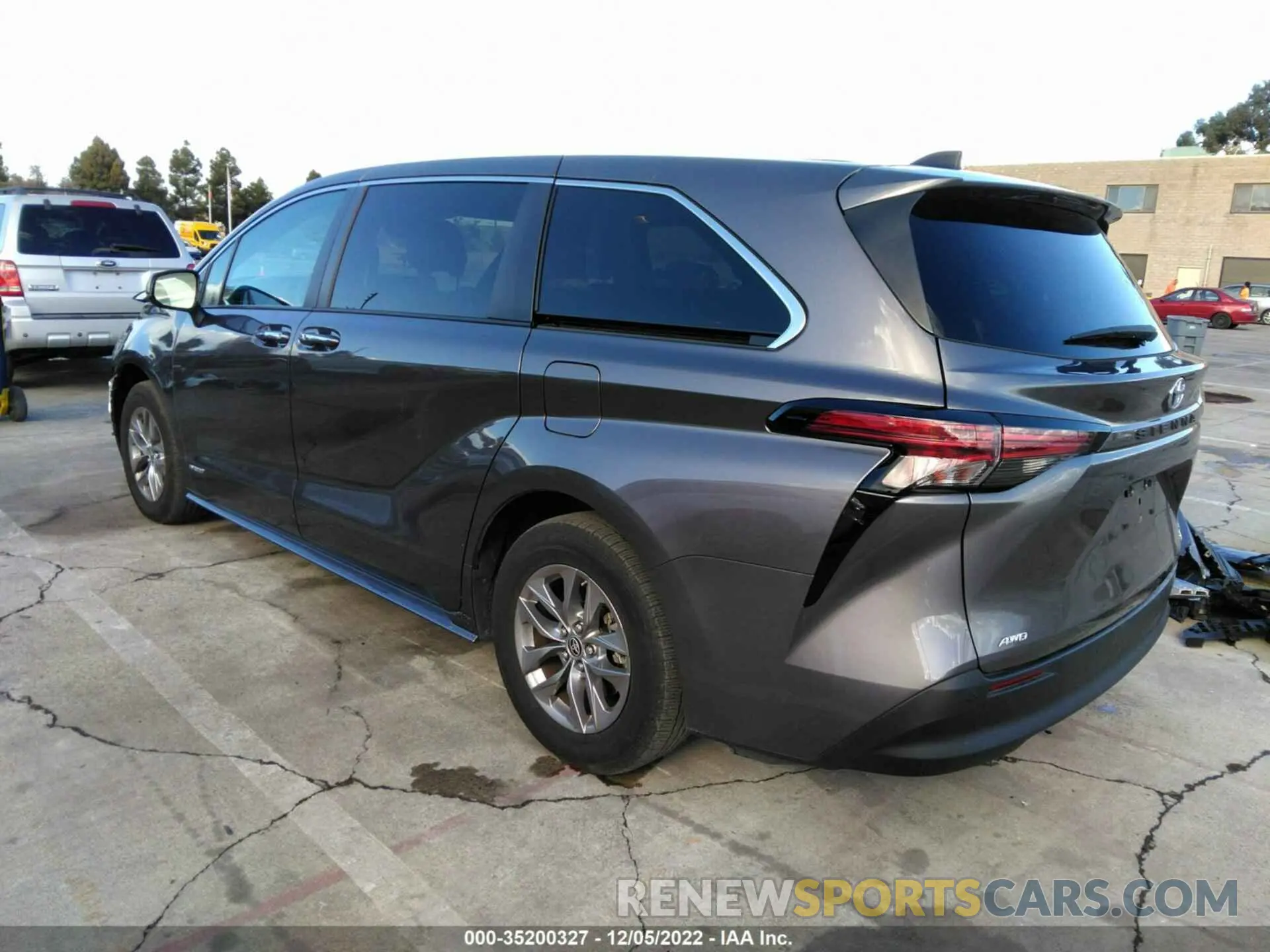 3 fotografías del automóvil dañado 5TDYSKFC9MS007204 TOYOTA SIENNA 2021