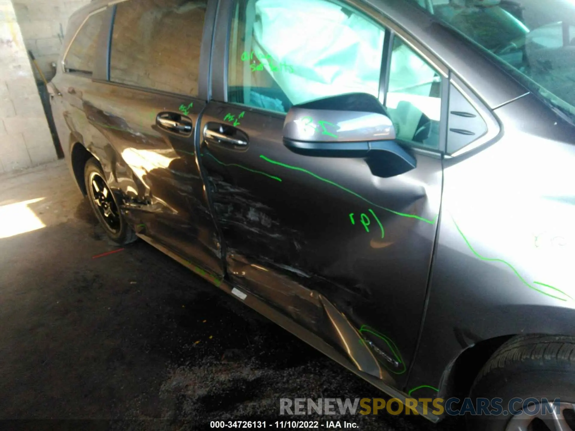 6 fotografías del automóvil dañado 5TDYSKFC9MS038288 TOYOTA SIENNA 2021