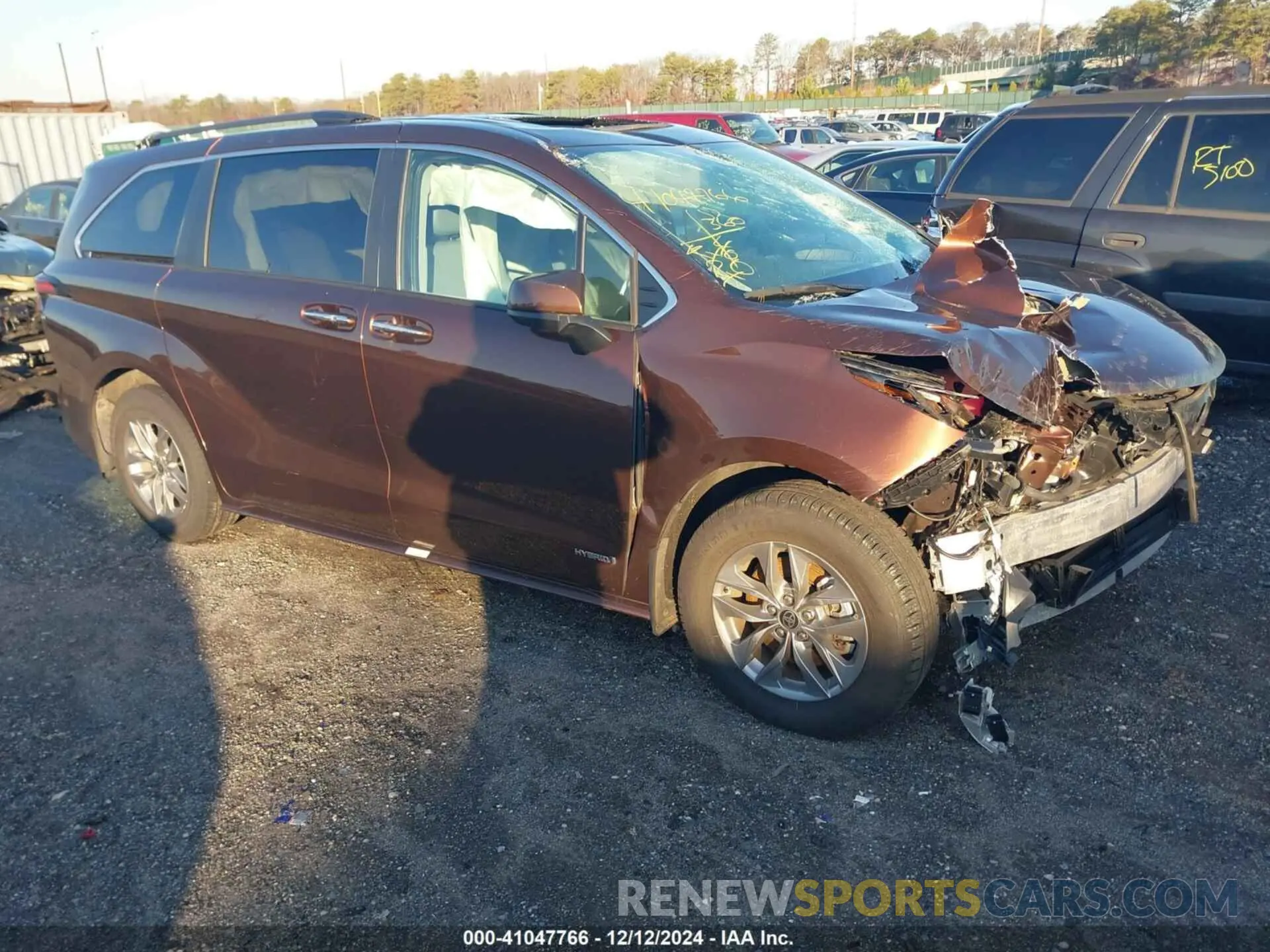 1 fotografías del automóvil dañado 5TDYSKFCXMS036212 TOYOTA SIENNA 2021