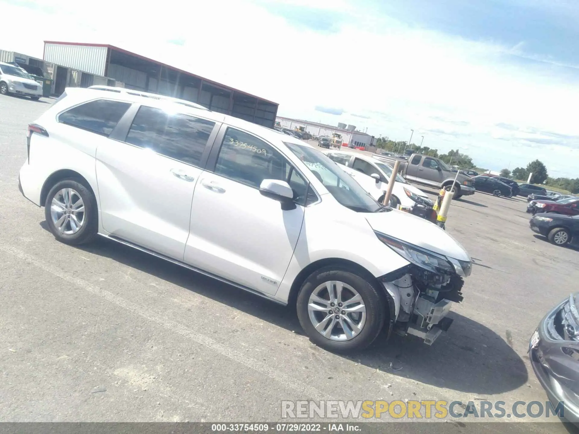 1 fotografías del automóvil dañado 5TDZRKEC0MS009716 TOYOTA SIENNA 2021