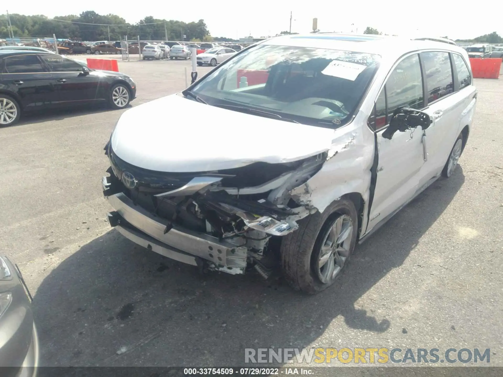 6 fotografías del automóvil dañado 5TDZRKEC0MS009716 TOYOTA SIENNA 2021