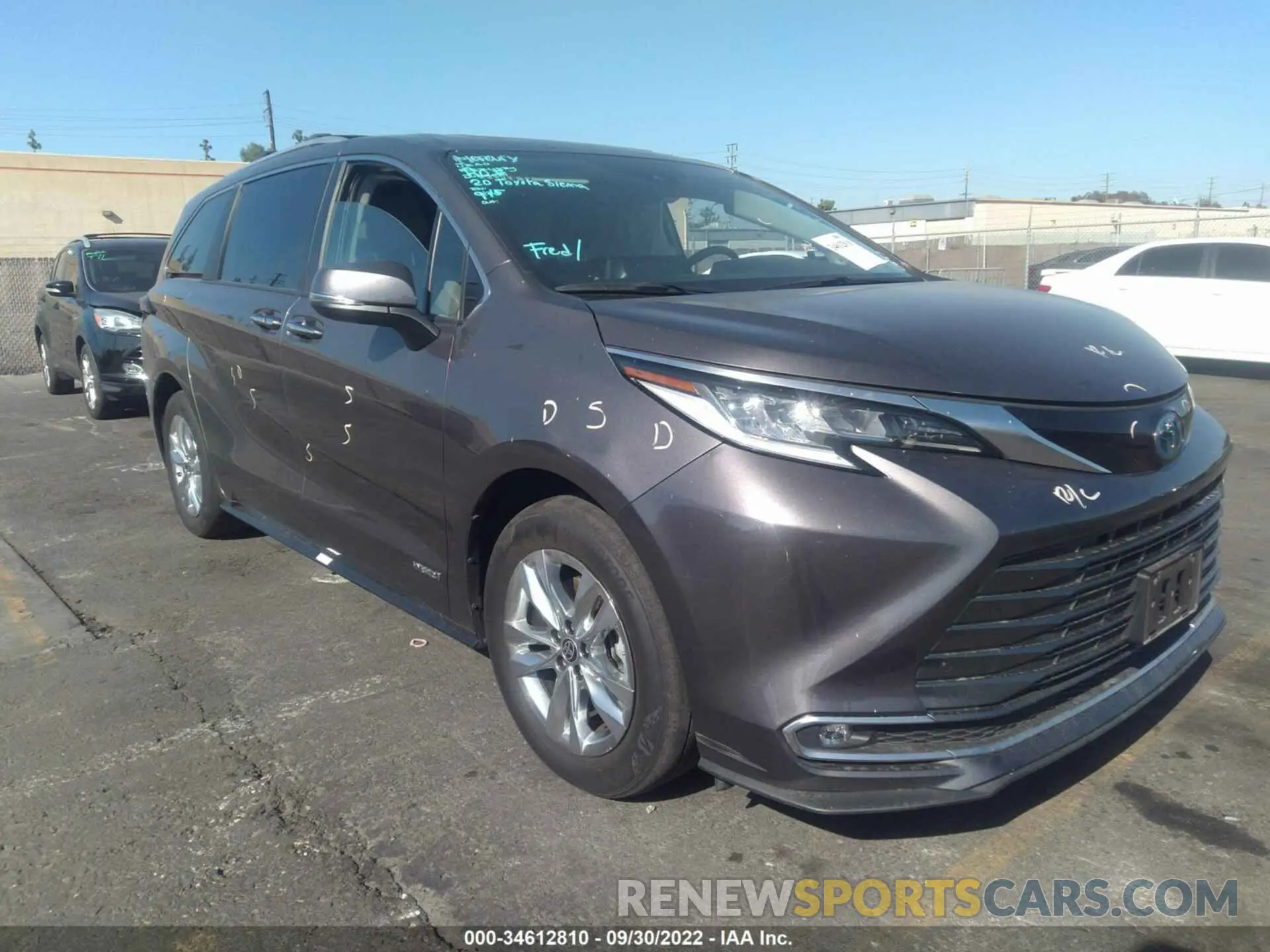 1 fotografías del automóvil dañado 5TDZRKEC1MS004119 TOYOTA SIENNA 2021