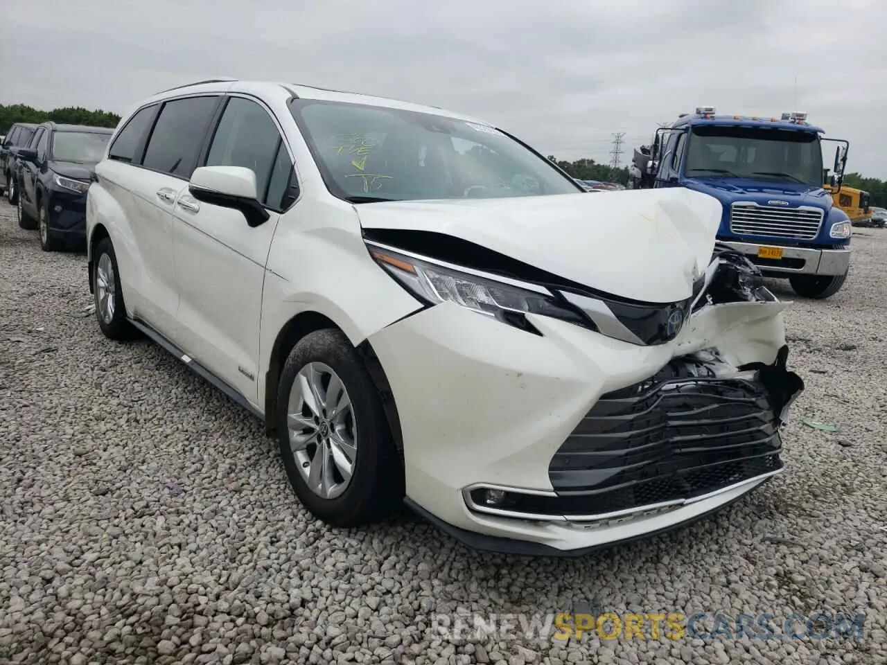 1 fotografías del automóvil dañado 5TDZRKEC8MS033987 TOYOTA SIENNA 2021
