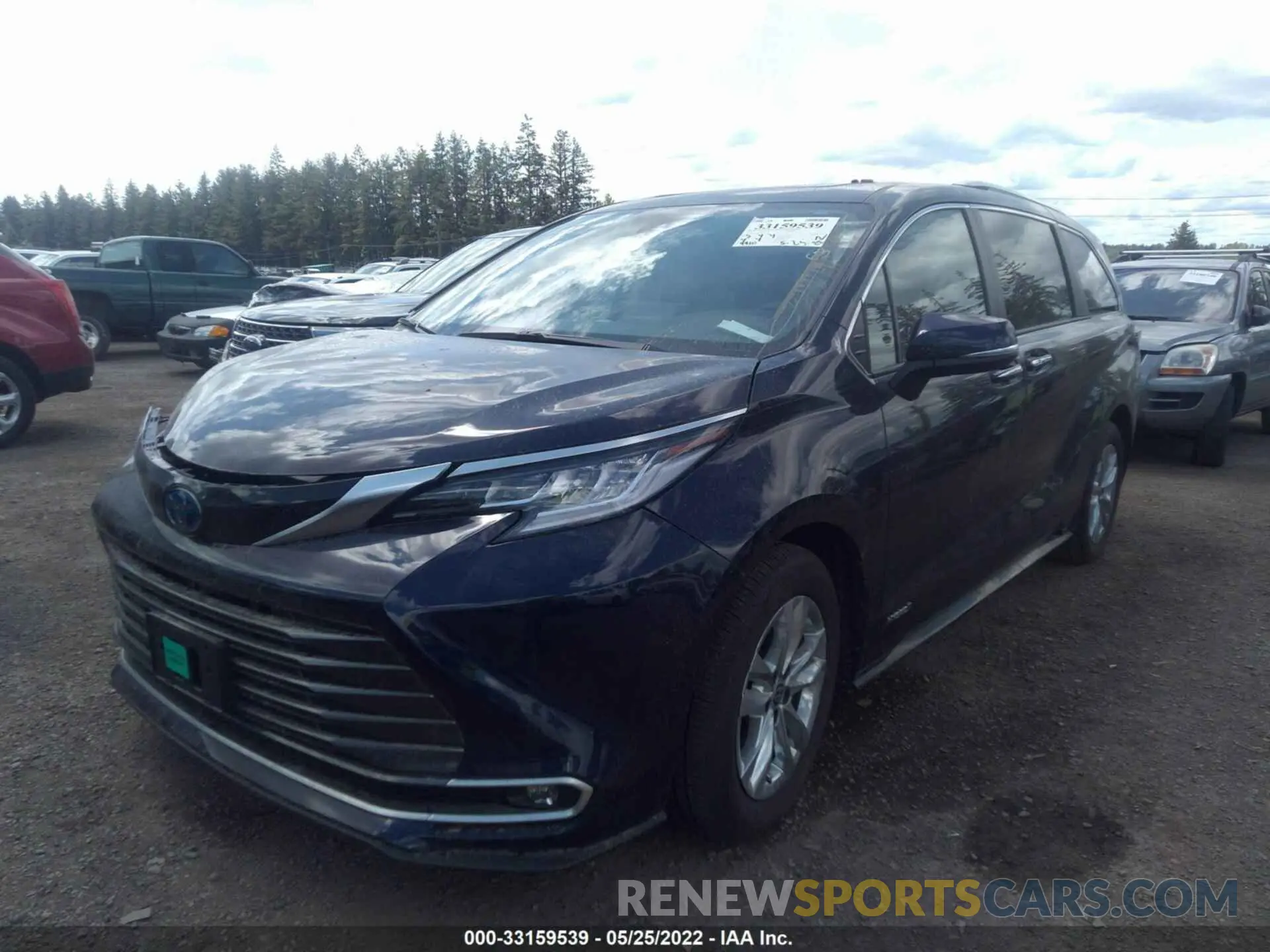 2 fotografías del automóvil dañado 5TDZSKFC1MS020288 TOYOTA SIENNA 2021