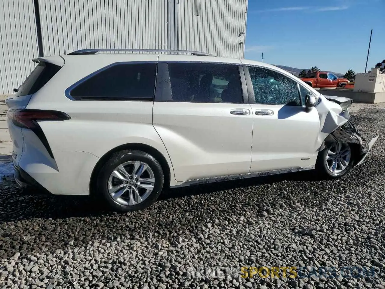 3 fotografías del automóvil dañado 5TDZSKFC5MS005700 TOYOTA SIENNA 2021