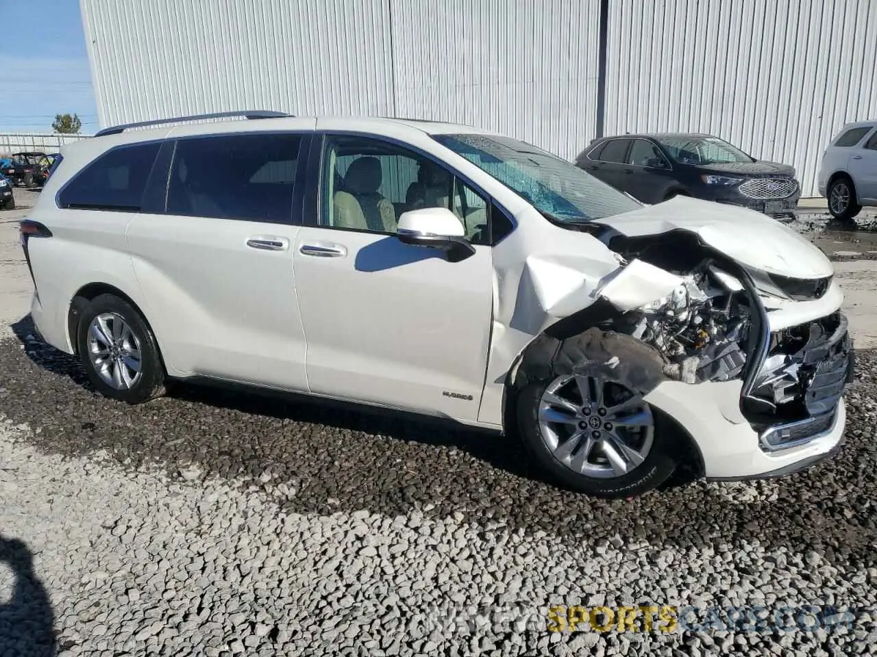 4 fotografías del automóvil dañado 5TDZSKFC5MS005700 TOYOTA SIENNA 2021