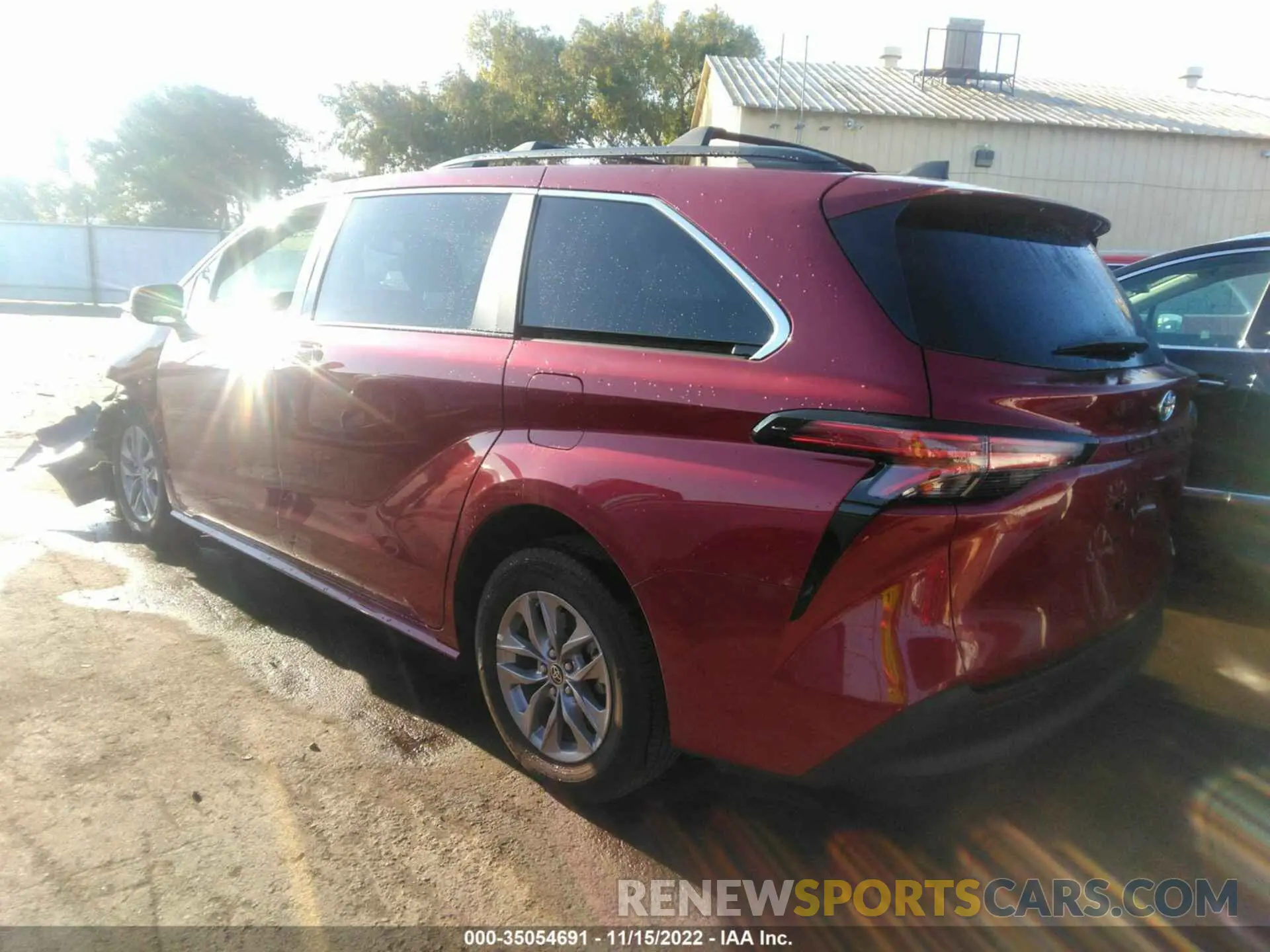 3 fotografías del automóvil dañado 5TDBRKEC8NS126978 TOYOTA SIENNA 2022