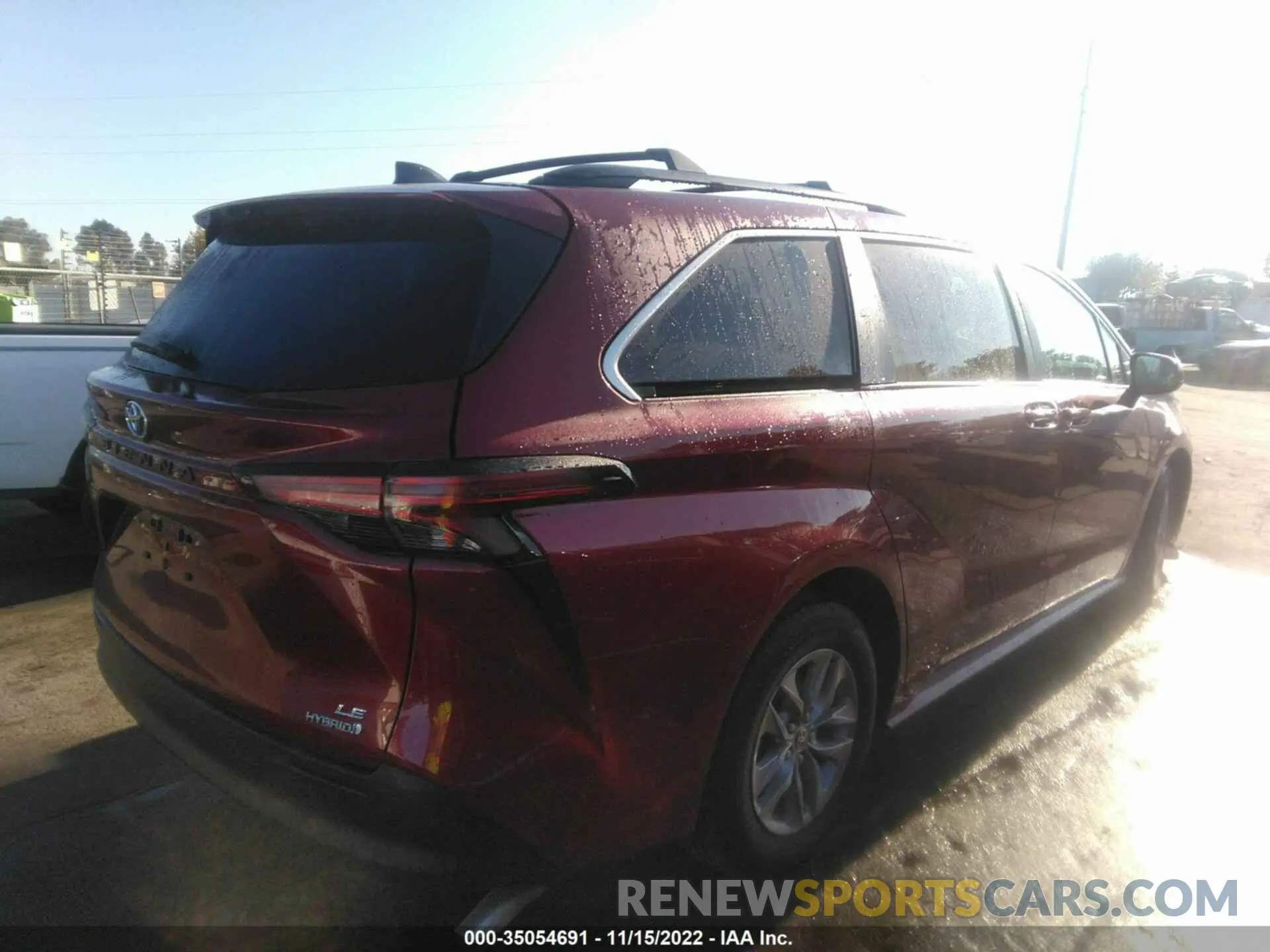 4 fotografías del automóvil dañado 5TDBRKEC8NS126978 TOYOTA SIENNA 2022