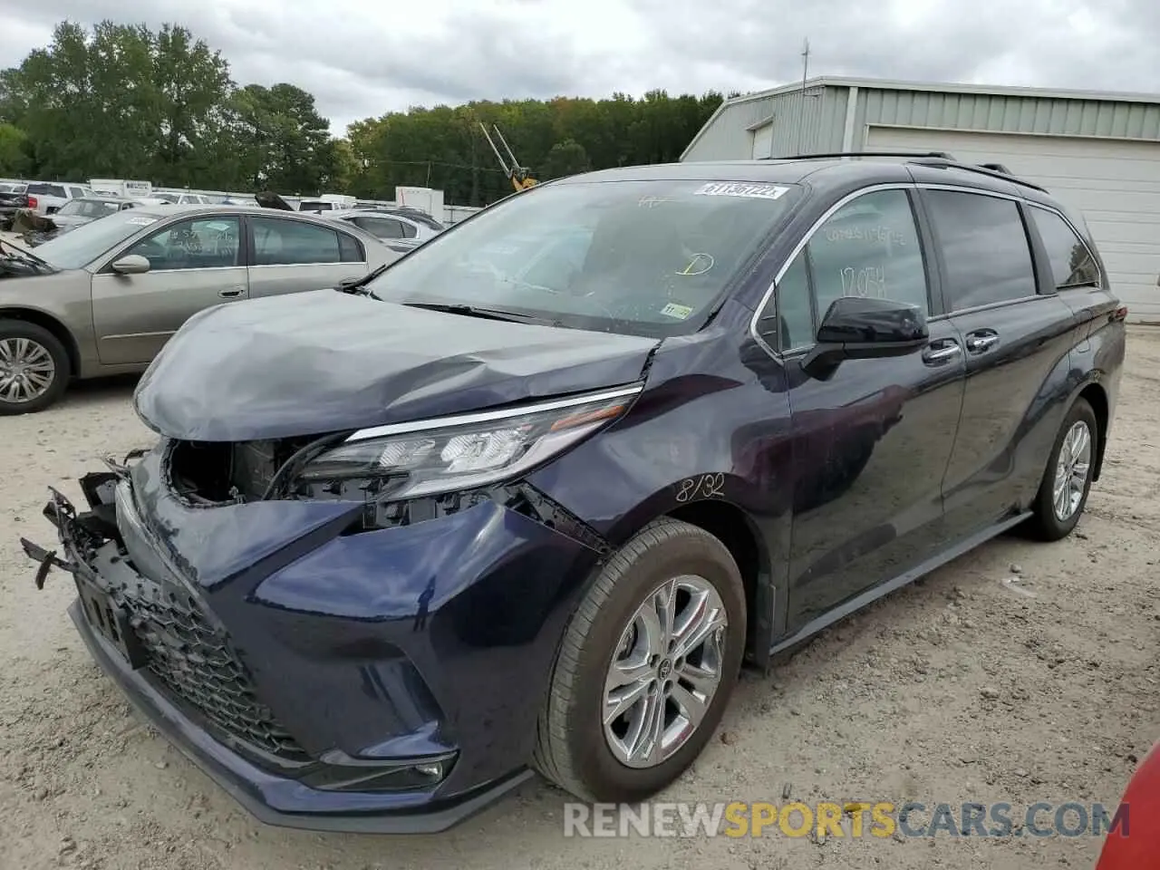 2 fotografías del automóvil dañado 5TDDSKFC3NS044989 TOYOTA SIENNA 2022