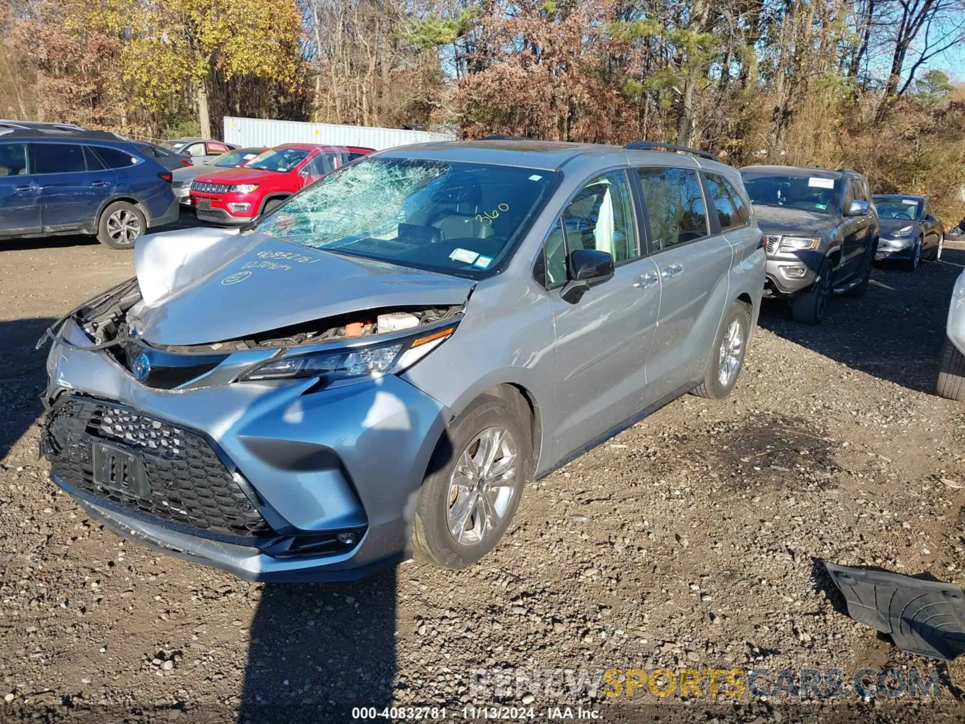 2 fotografías del automóvil dañado 5TDDSKFC3NS064174 TOYOTA SIENNA 2022