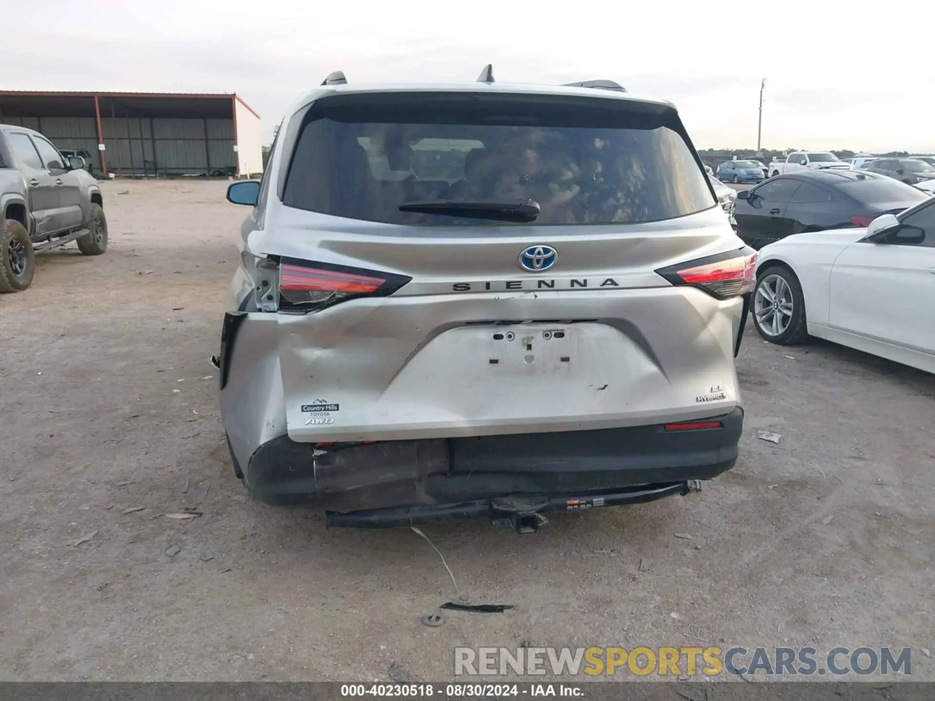 6 fotografías del automóvil dañado 5TDGSKFC0NS059754 TOYOTA SIENNA 2022