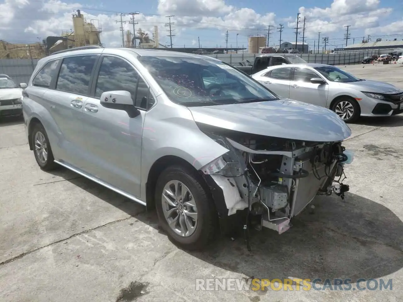 1 fotografías del automóvil dañado 5TDJRKEC7NS097324 TOYOTA SIENNA 2022