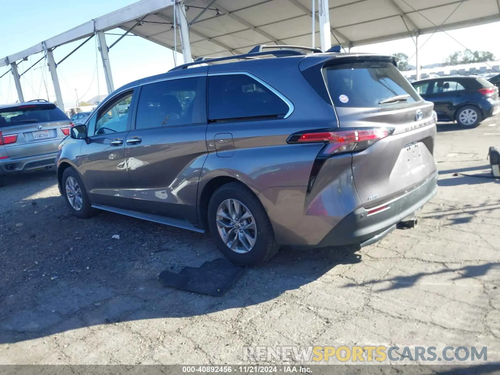 3 fotografías del automóvil dañado 5TDJSKFC0NS052115 TOYOTA SIENNA 2022