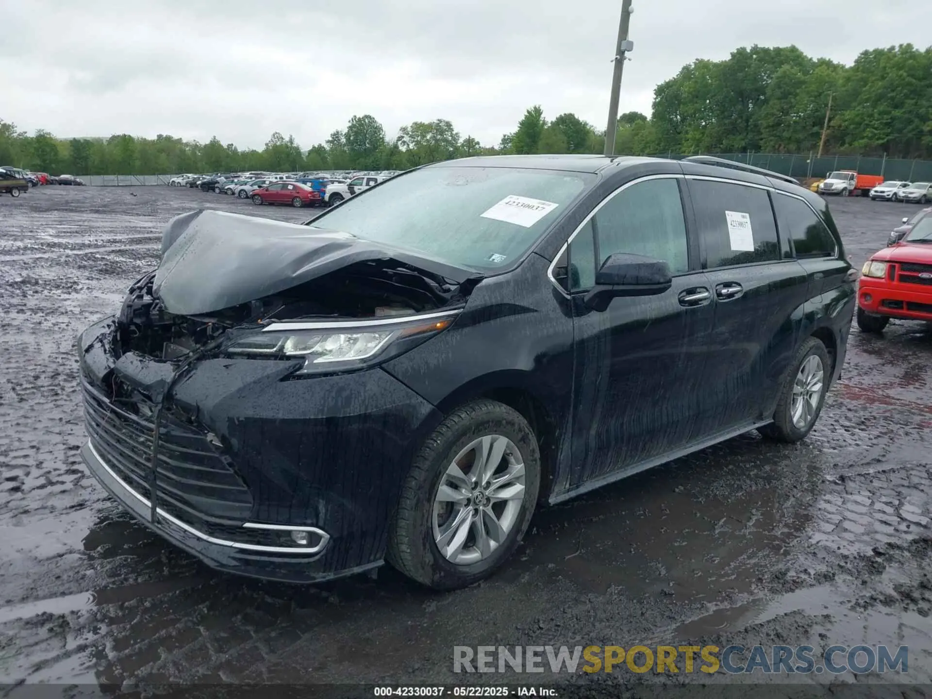 2 fotografías del automóvil dañado 5TDJSKFC7NS062964 TOYOTA SIENNA 2022
