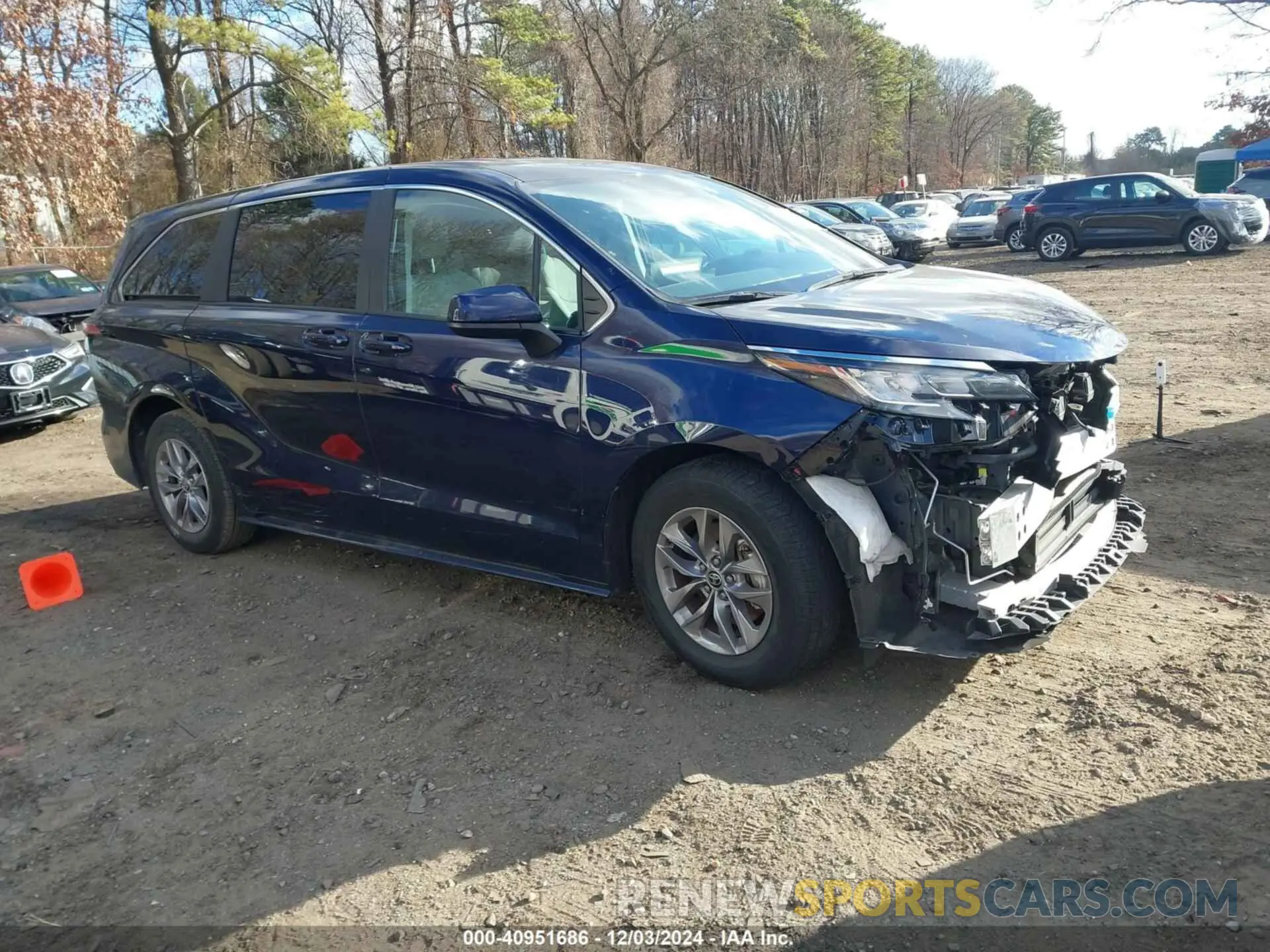 1 fotografías del automóvil dañado 5TDKRKEC0NS123511 TOYOTA SIENNA 2022