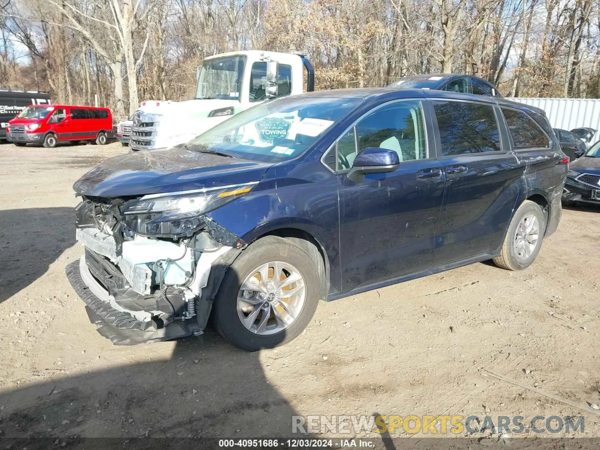 2 fotografías del automóvil dañado 5TDKRKEC0NS123511 TOYOTA SIENNA 2022