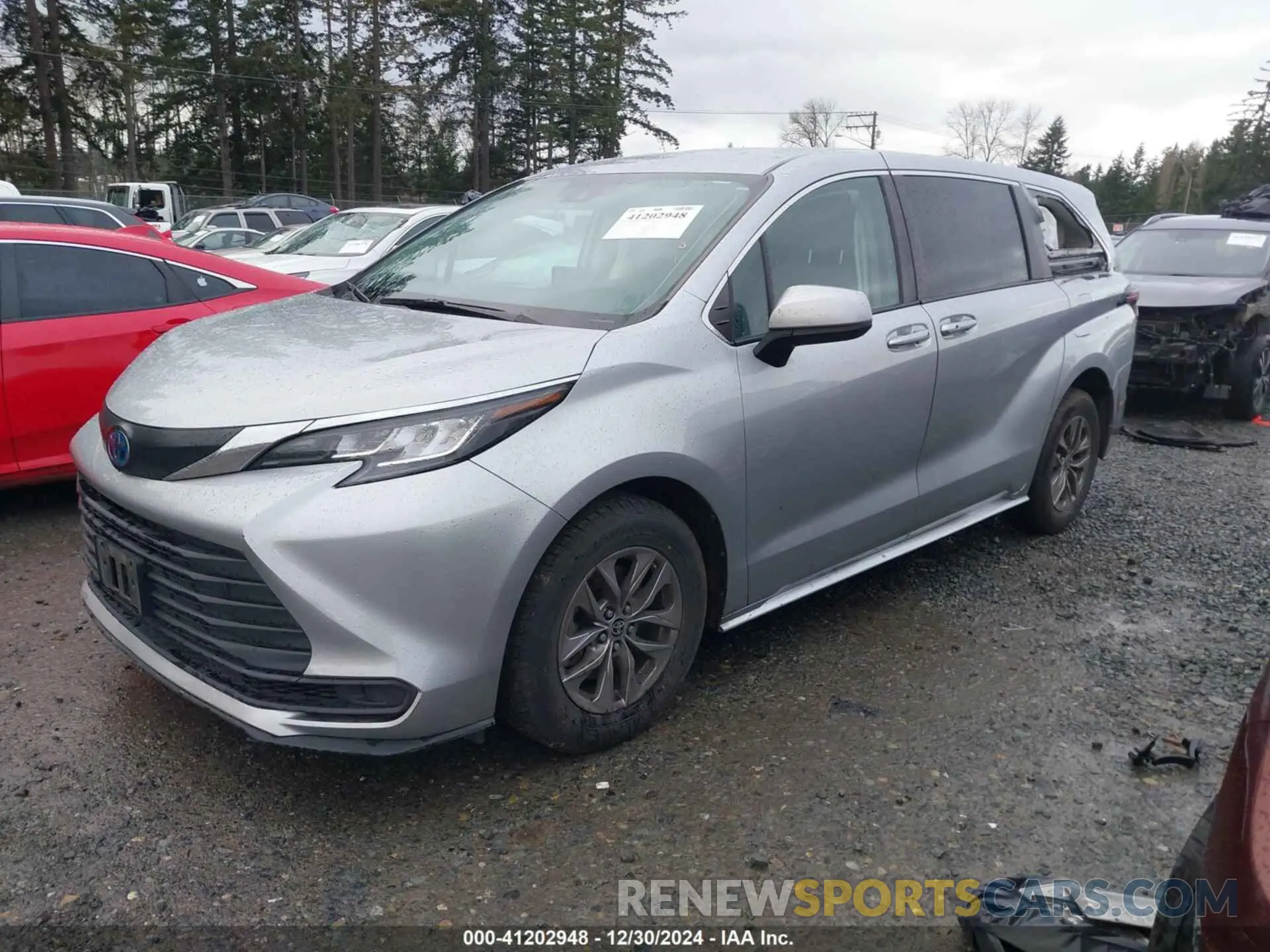 2 fotografías del automóvil dañado 5TDKRKEC1NS097081 TOYOTA SIENNA 2022
