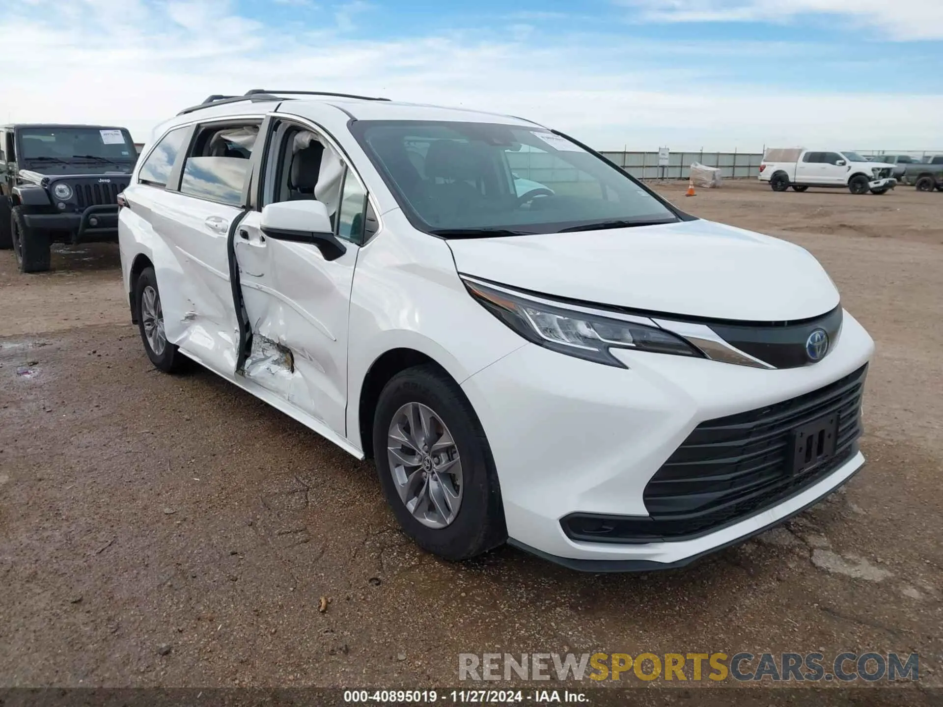 1 fotografías del automóvil dañado 5TDKRKEC9NS130036 TOYOTA SIENNA 2022
