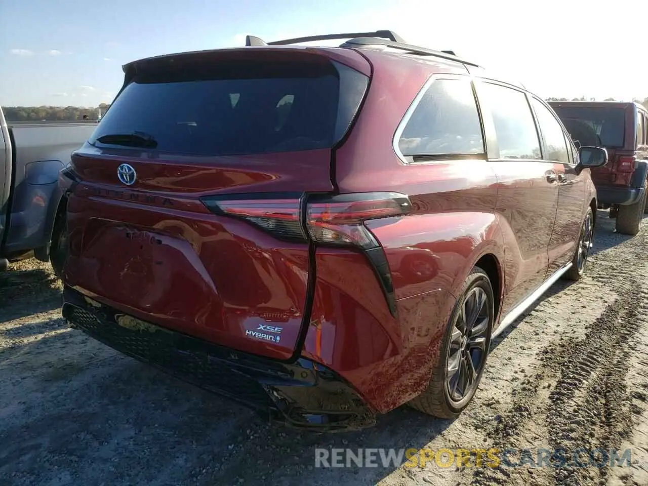 4 fotografías del automóvil dañado 5TDXRKEC1NS113365 TOYOTA SIENNA 2022