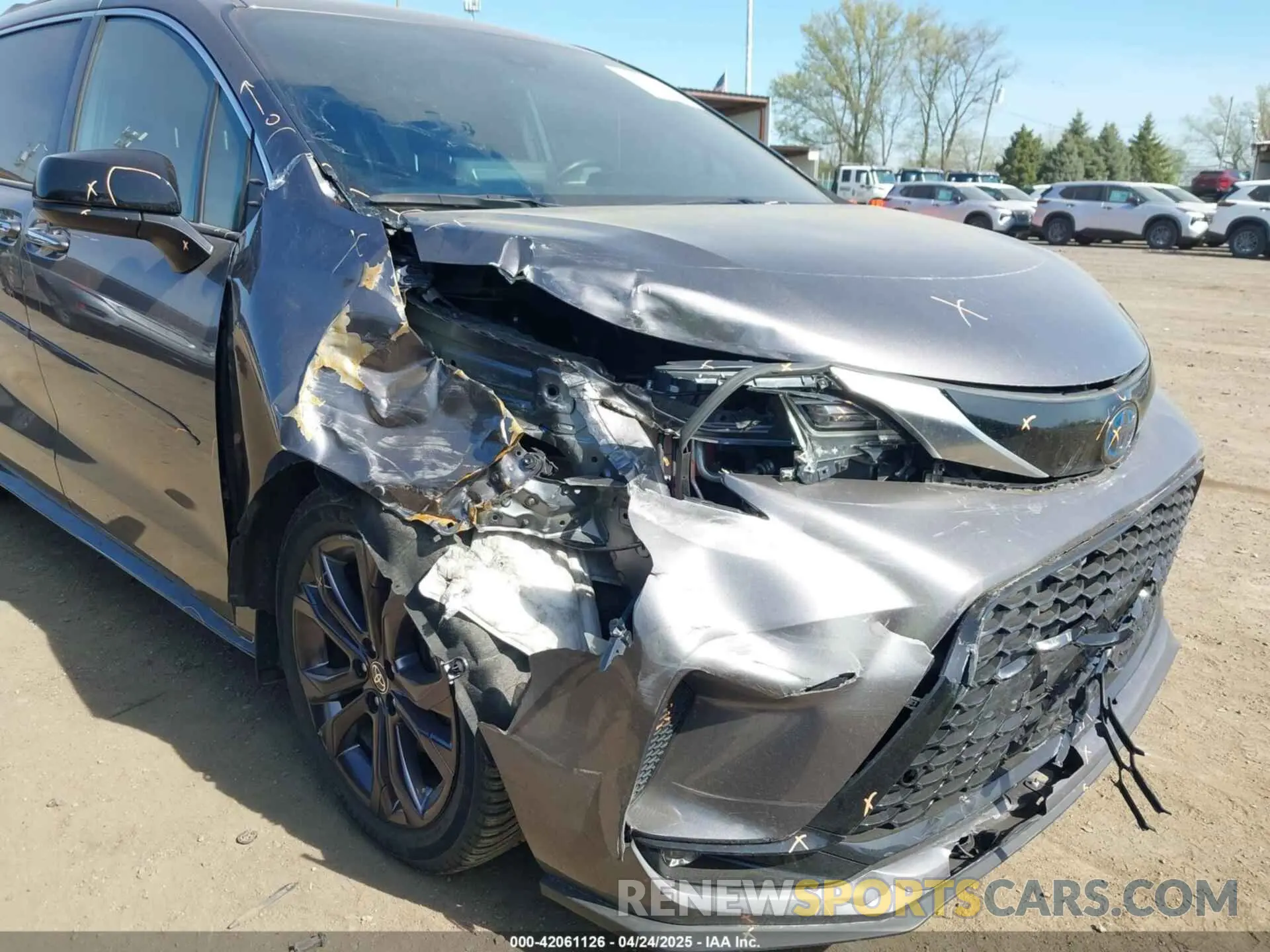 6 fotografías del automóvil dañado 5TDXRKEC2NS108482 TOYOTA SIENNA 2022