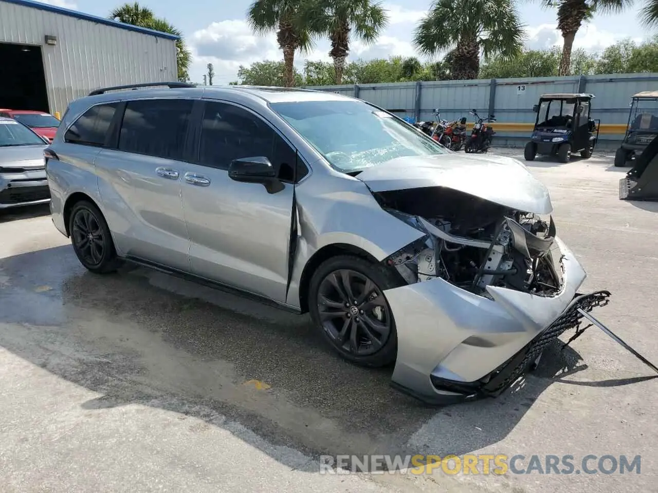 4 fotografías del automóvil dañado 5TDXRKEC9NS133380 TOYOTA SIENNA 2022