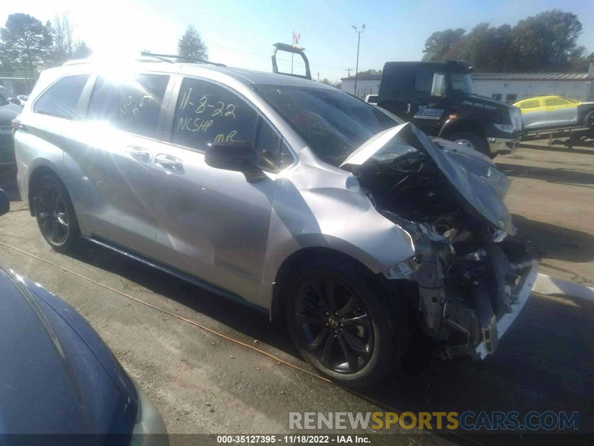 1 fotografías del automóvil dañado 5TDXRKECXNS132397 TOYOTA SIENNA 2022
