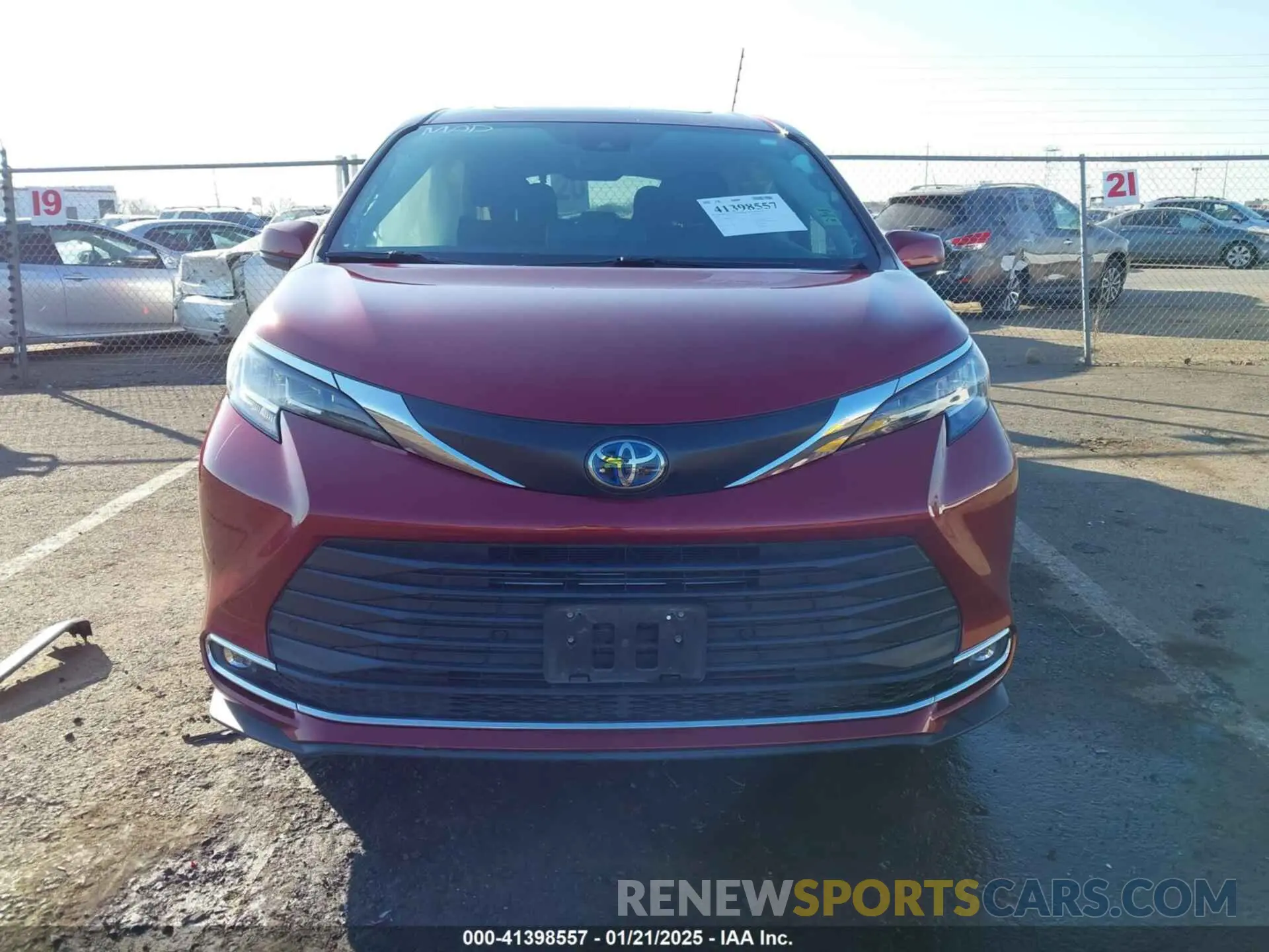12 fotografías del automóvil dañado 5TDYRKEC0NS118500 TOYOTA SIENNA 2022