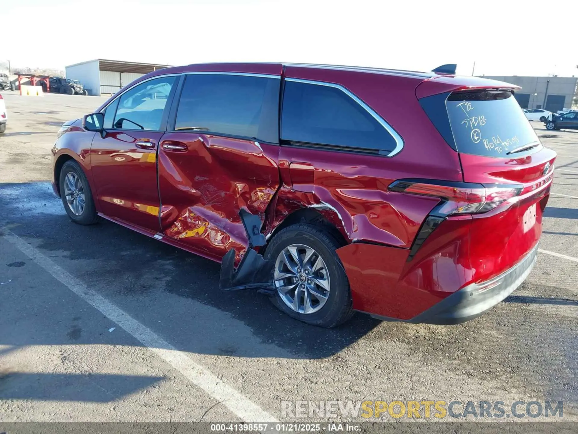 3 fotografías del automóvil dañado 5TDYRKEC0NS118500 TOYOTA SIENNA 2022